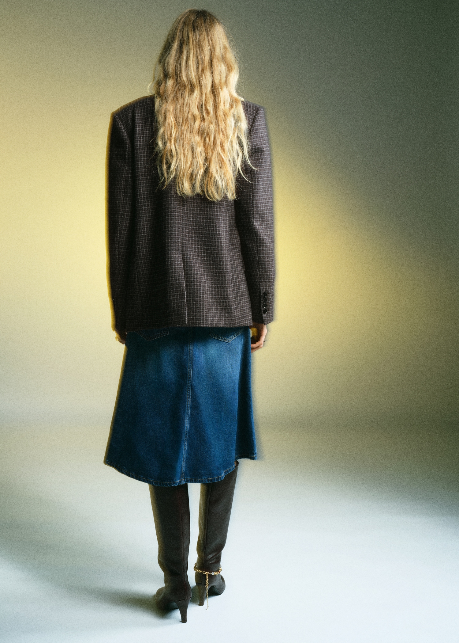 Wool check jacket - Reverse of the article