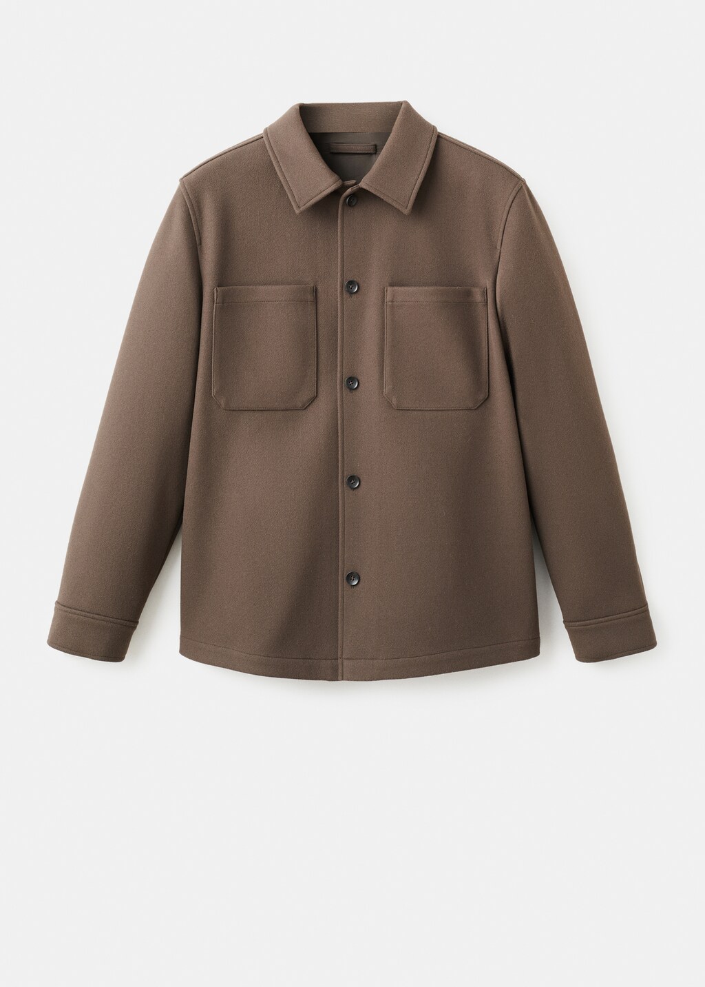 Wool overshirt with pockets
