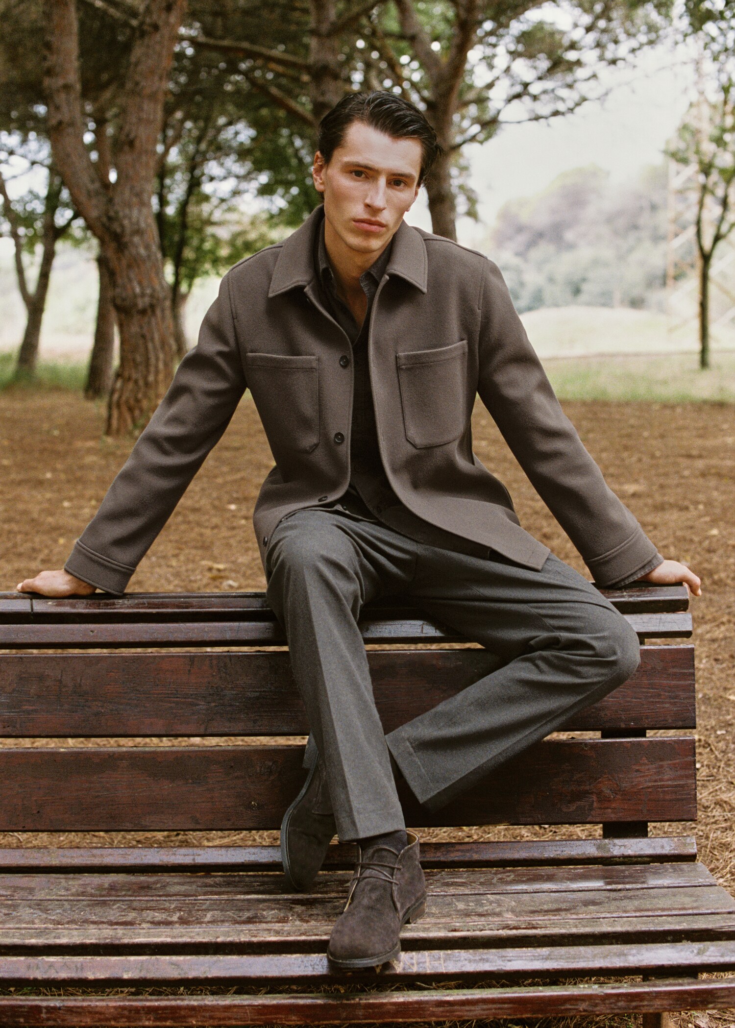 Cloth Overshirt with Pockets - Details of the article 3