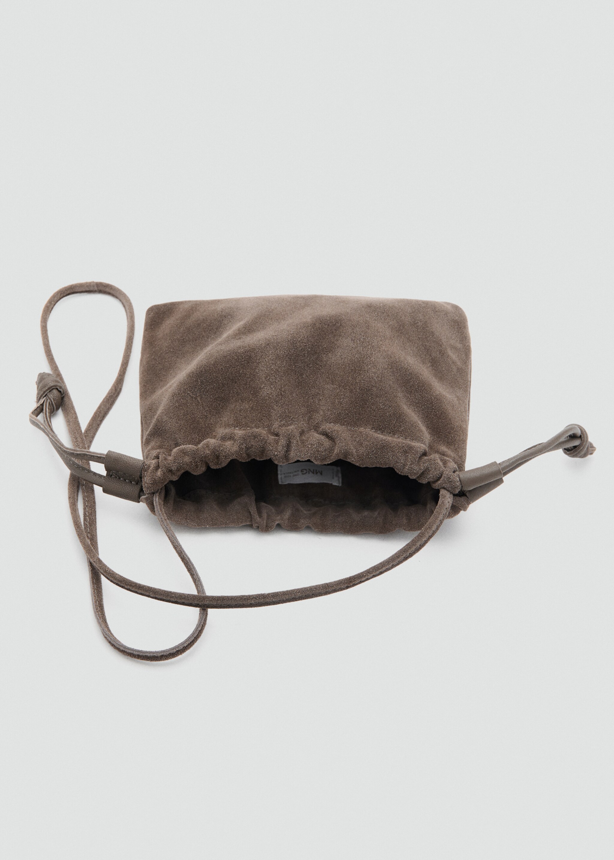 Leather mini bag - Details of the article 2, Grey. Ref: 17087890-00.