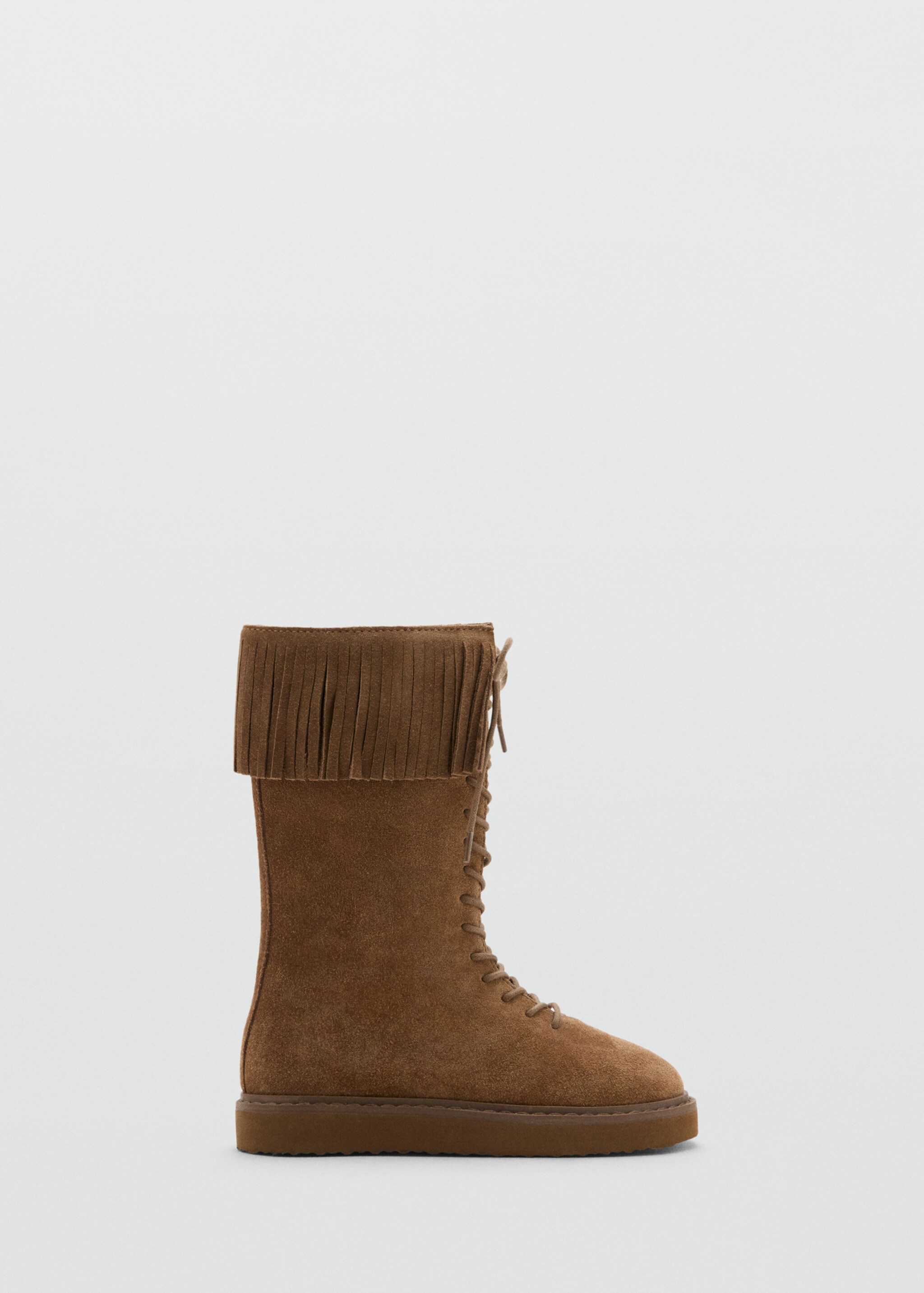 Bottes cuir franges - Article sans modèle, Marron moyen. Ref: 17087892-00.