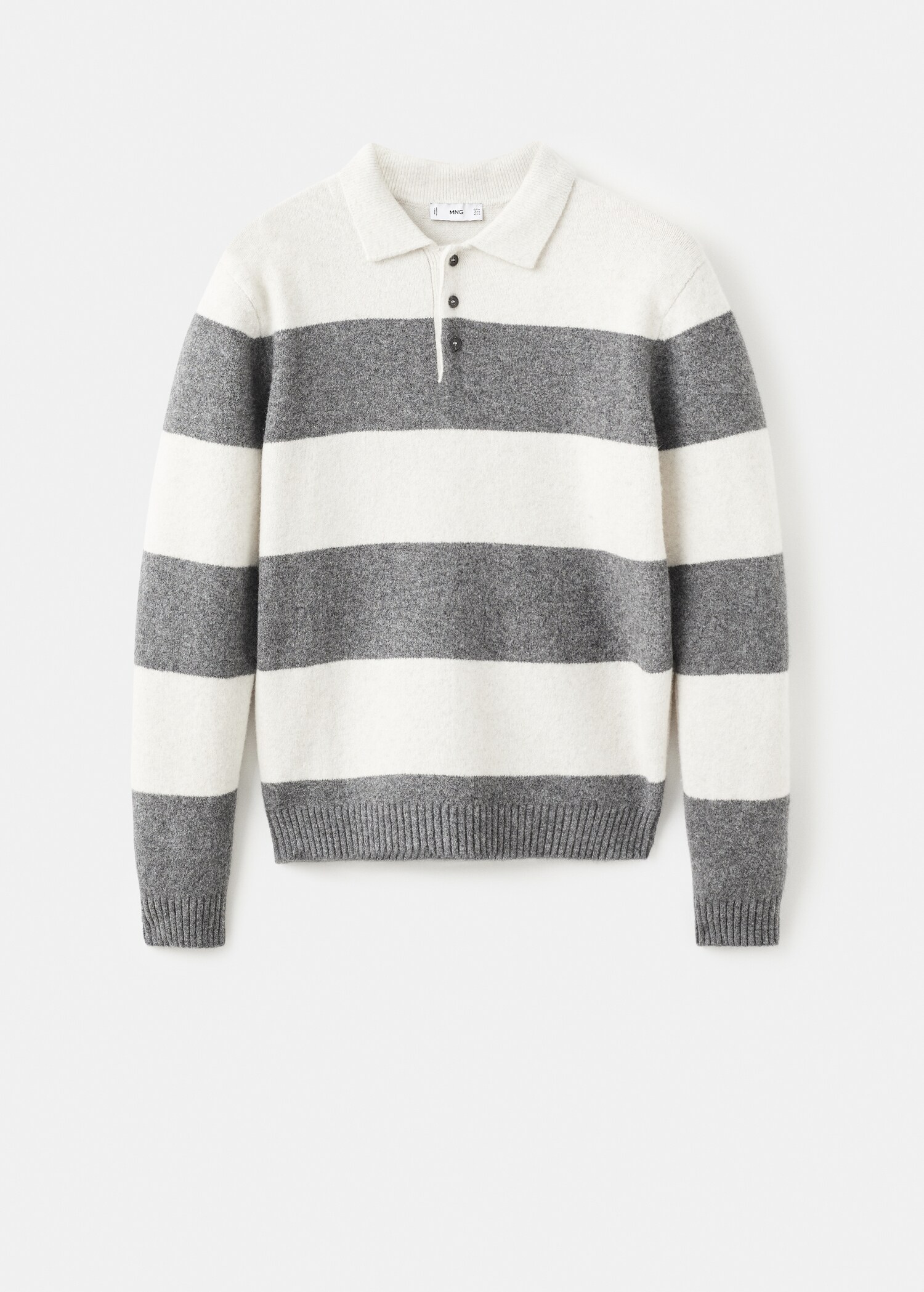 Knitted wool blend polo sweater - Article without model