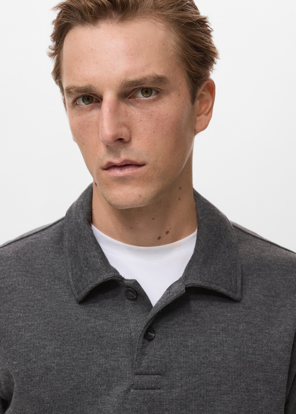 Regular-fit polo sweatshirt