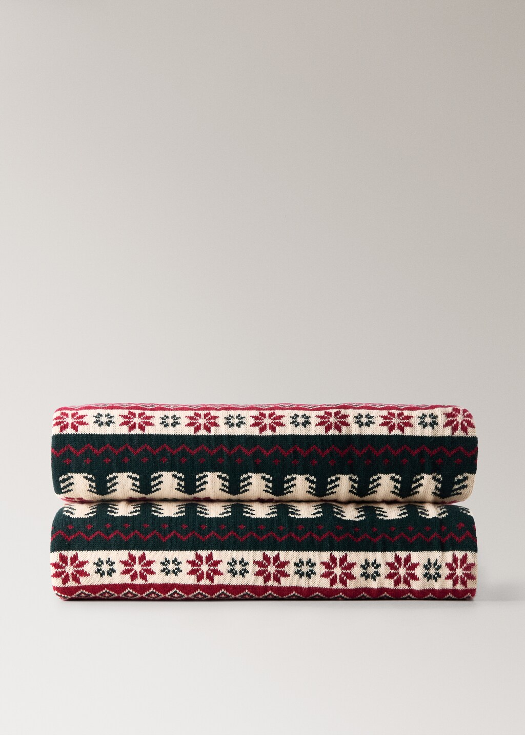 Children's jacquard wool blanket with Christmas design