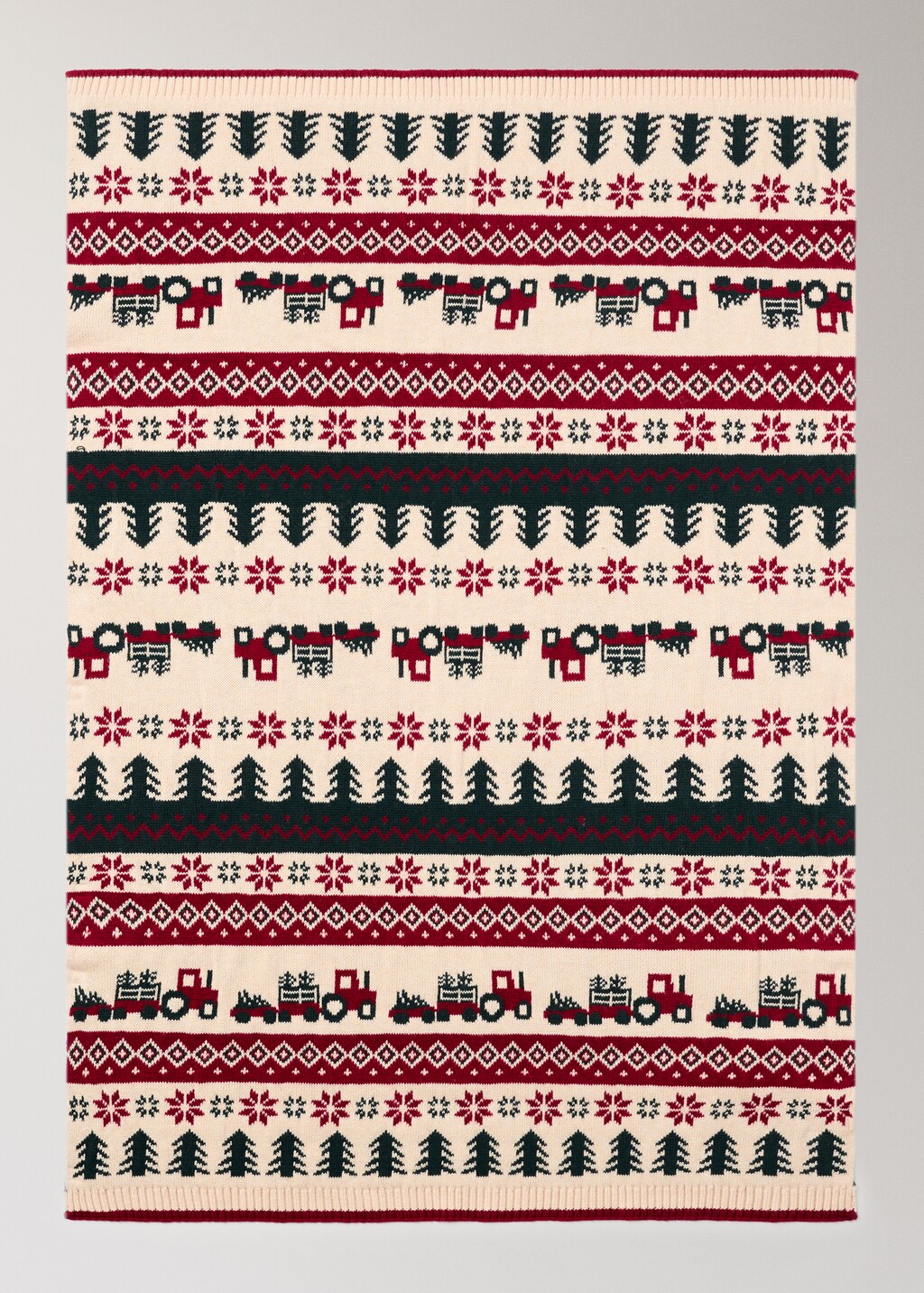 Children's jacquard wool blanket with Christmas design