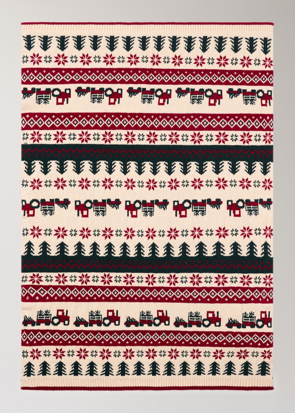 Children's jacquard wool blanket with Christmas design