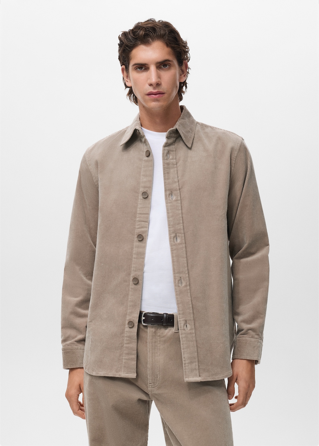 Corduroy cotton overshirt