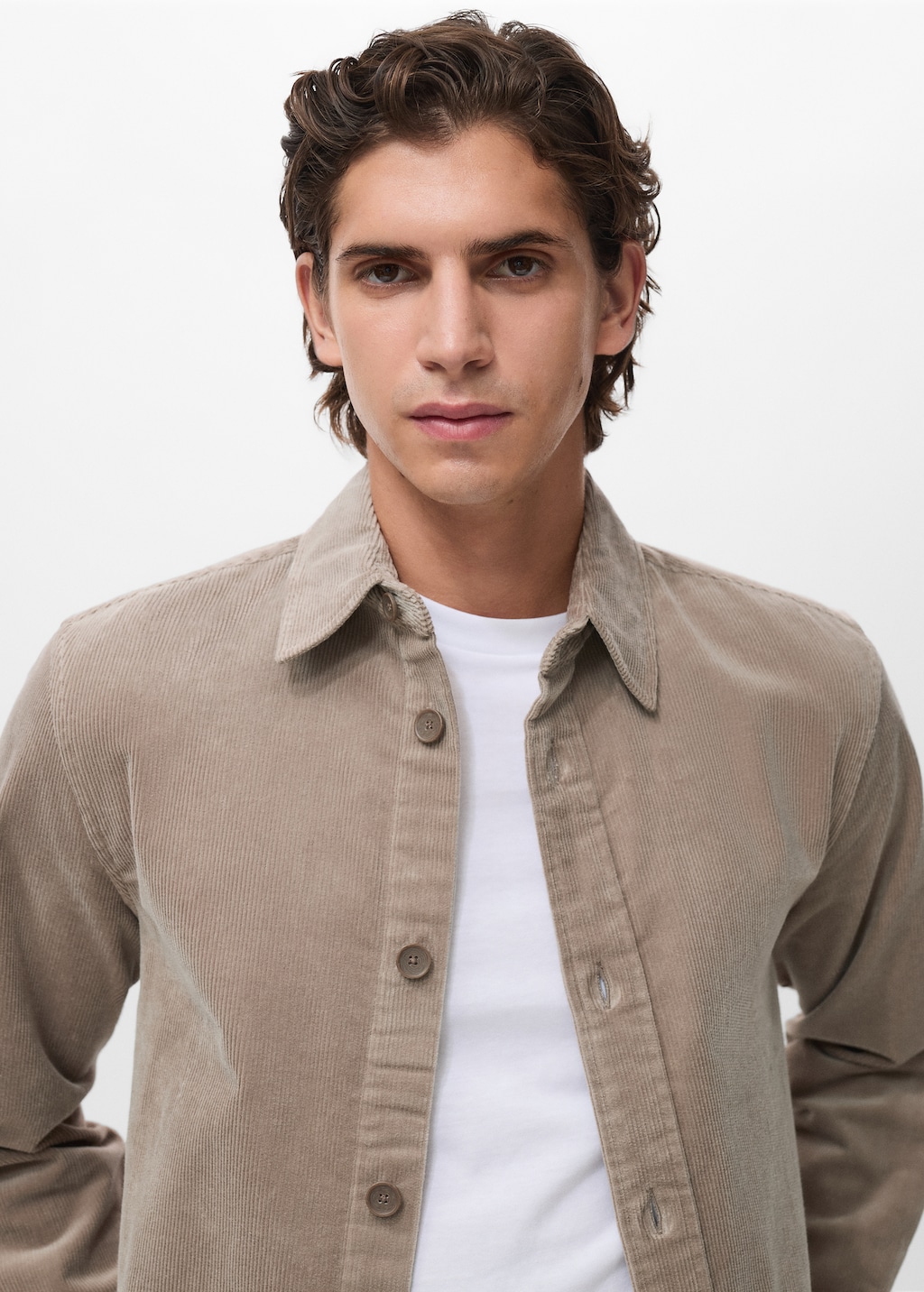 Corduroy cotton overshirt