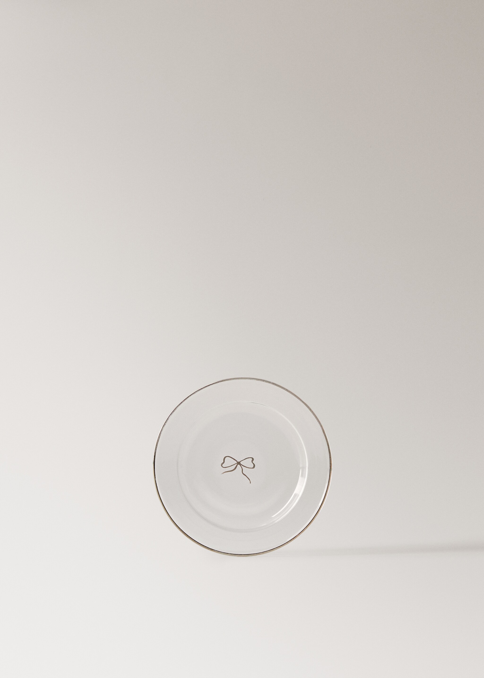 100% borosilicate bread plate with rim - Article without model, Silver. Ref: 17087908-00.