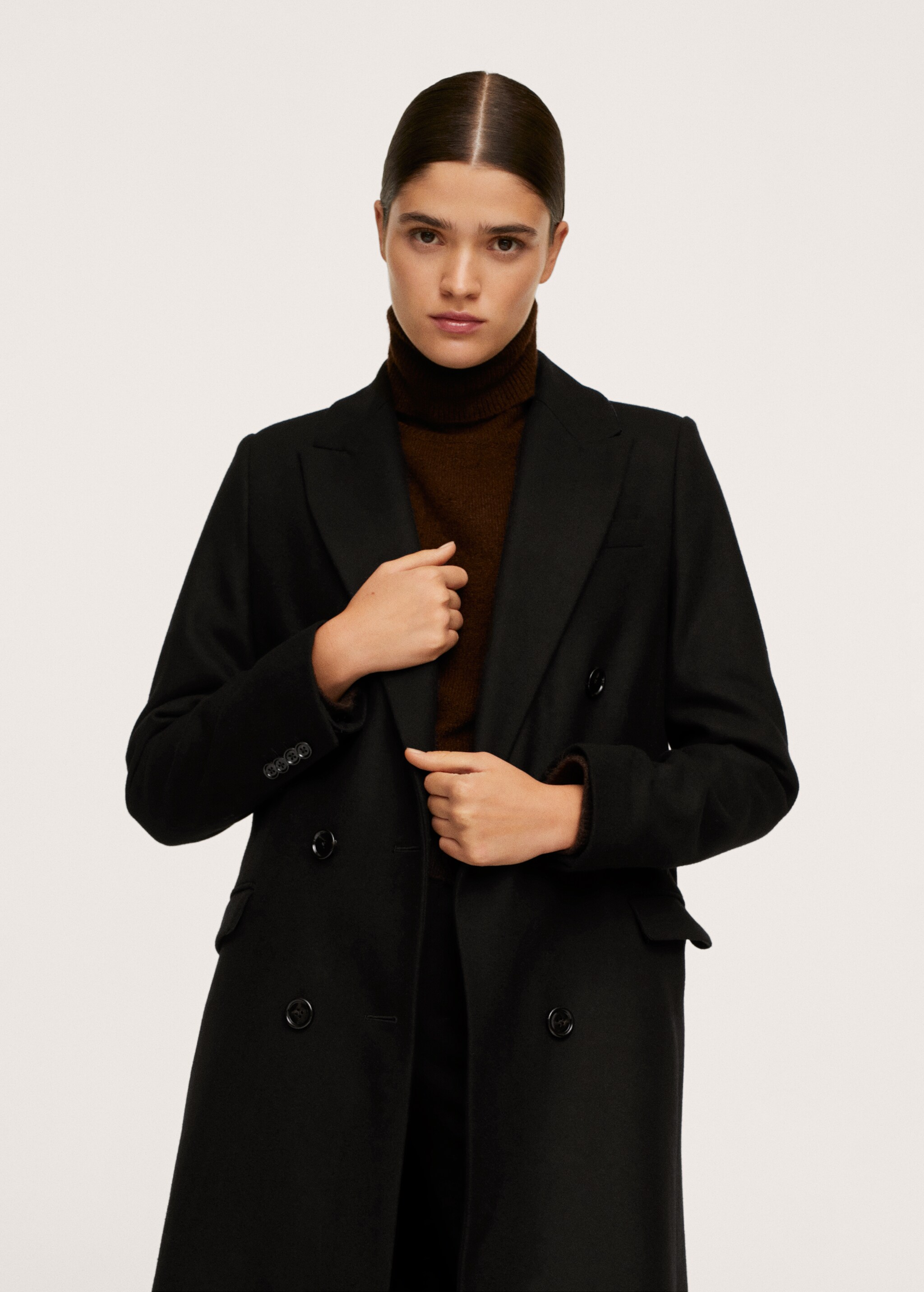 Double-breasted wool coat - Details of the article 2