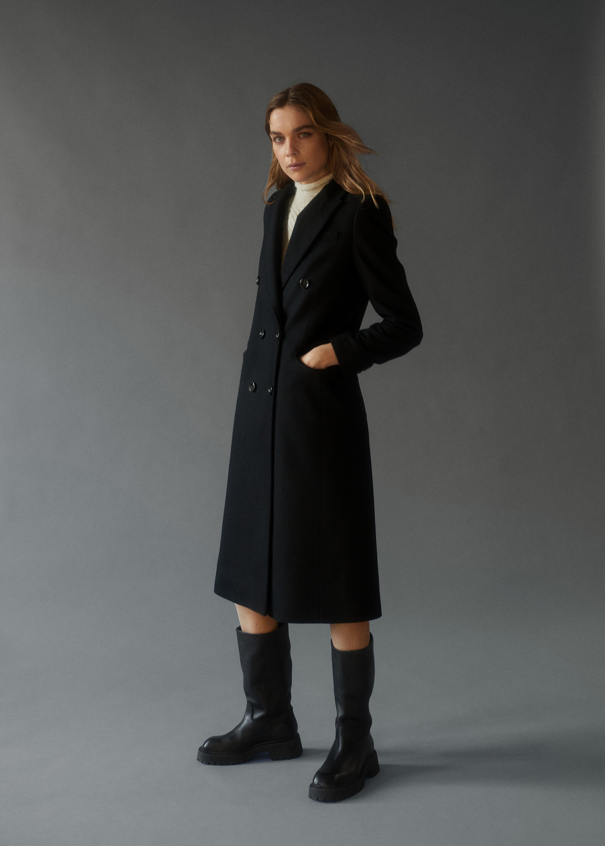 Double-breasted wool coat - Details of the article 5