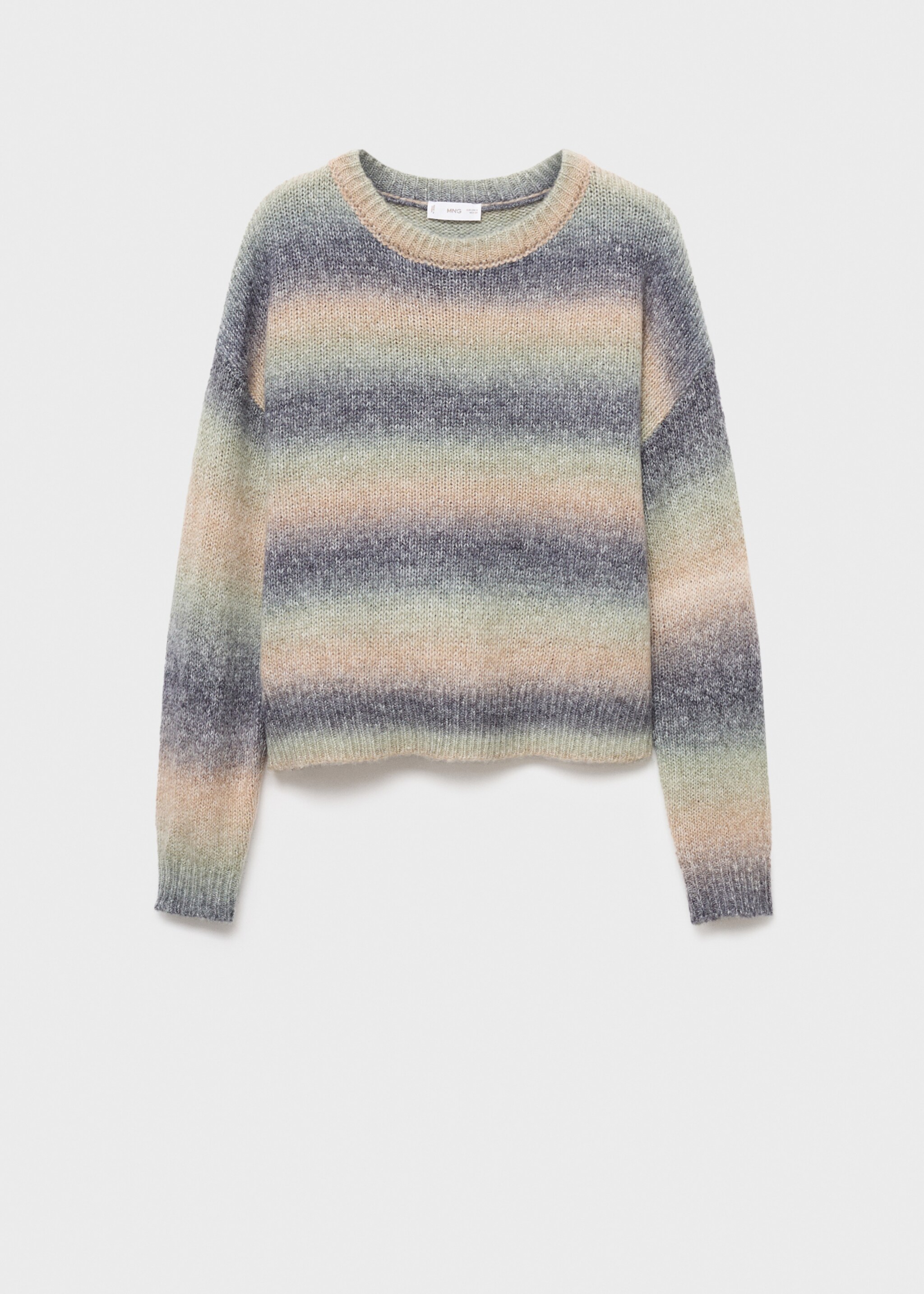 Multi-coloured knit sweater - Article without model, Green. Ref: 17088264-00.
