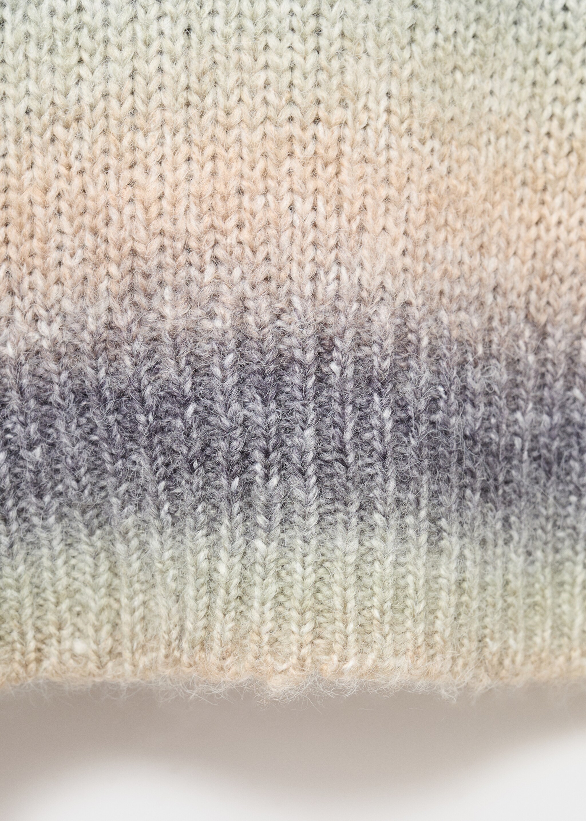 Multi-coloured knit sweater - Details of the article 0, Green. Ref: 17088264-00.