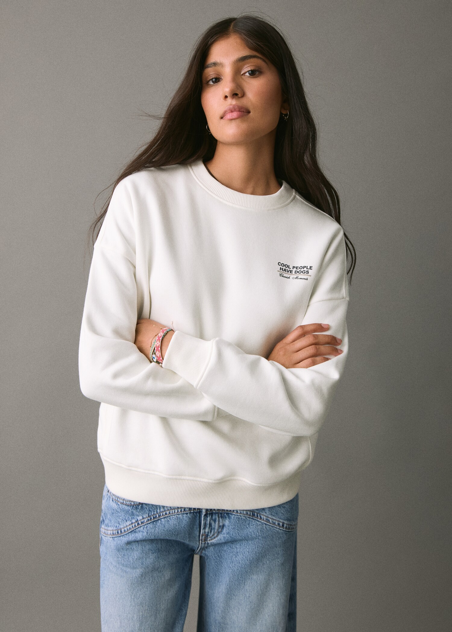 Sweater imprimé coton - Plan moyen