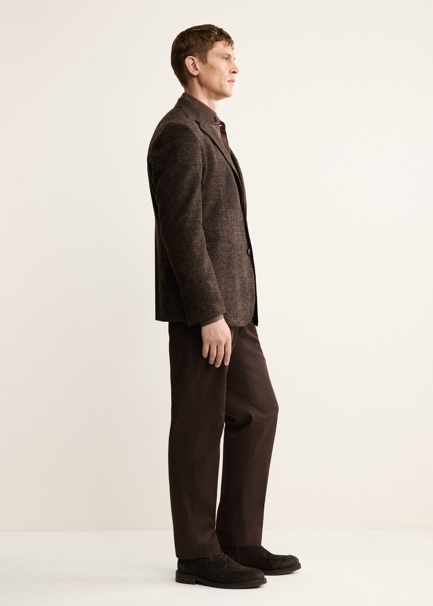 Blazer de lã slim fit de microquadrados - Pormenor do artigo 2