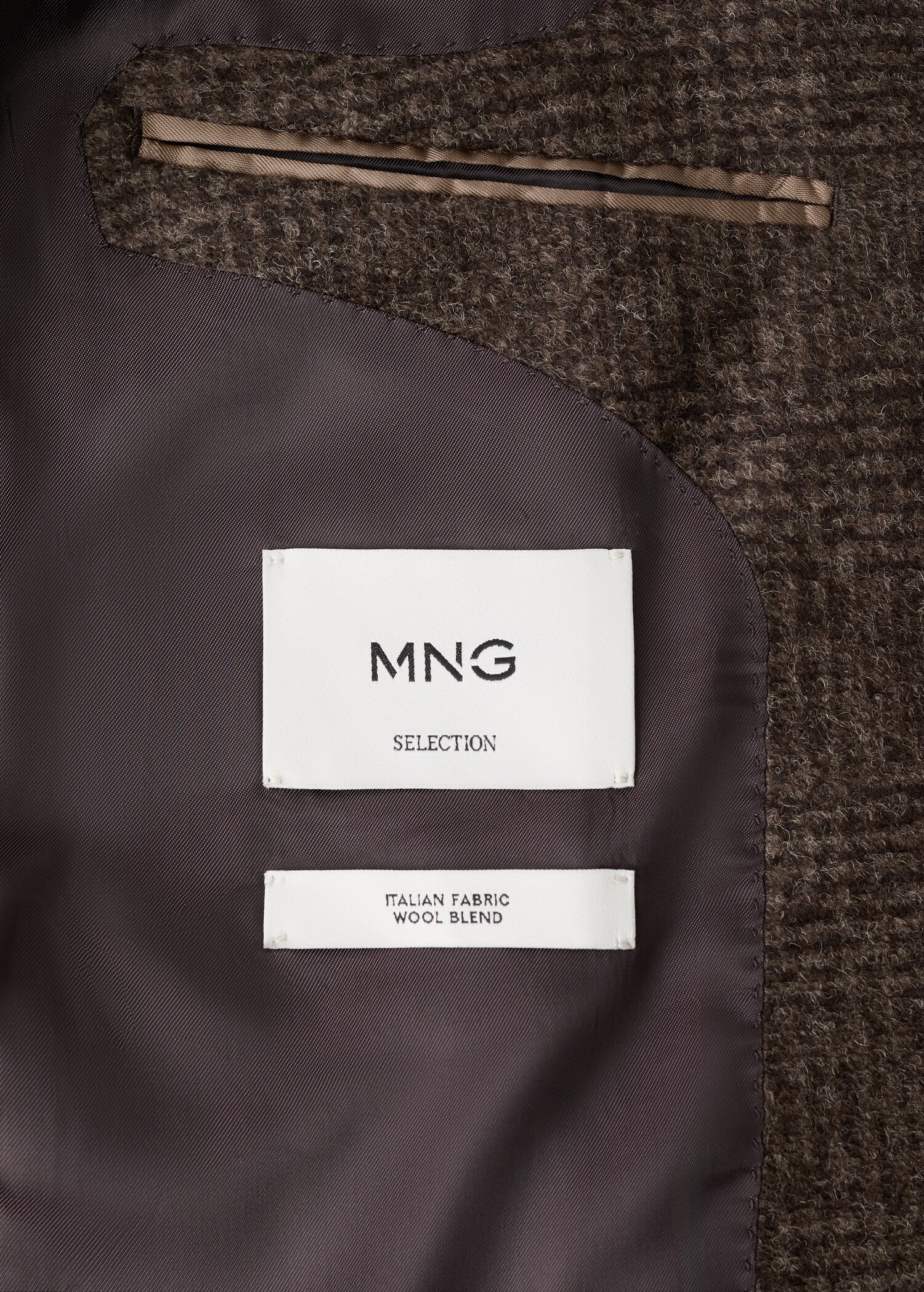 Blazer de lã slim fit de microquadrados - Pormenor do artigo 8
