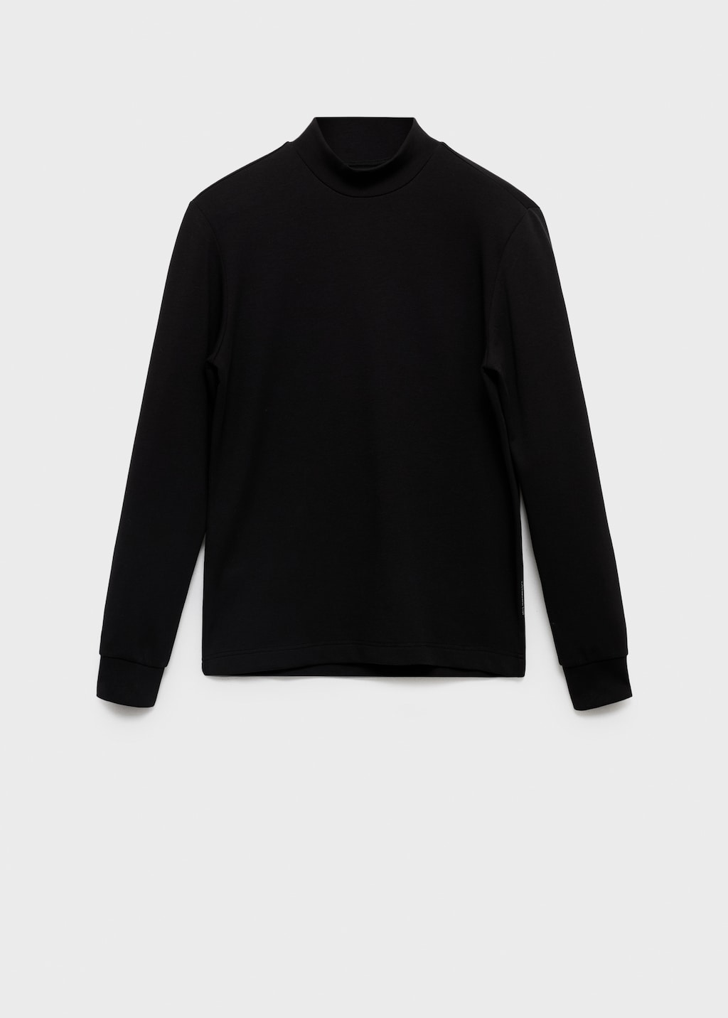 Long-sleeved t-shirt with perkins neck