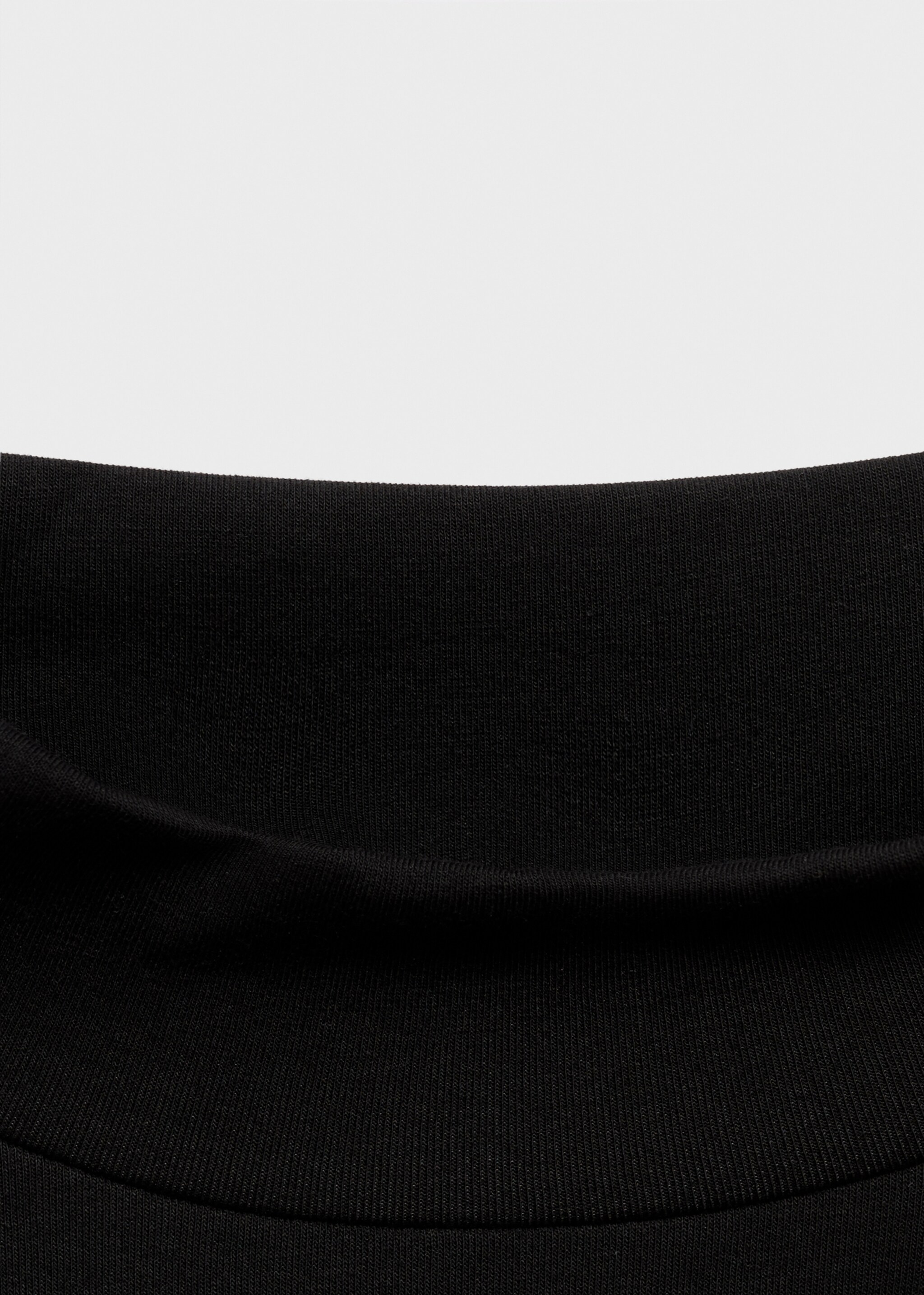 Perkins-neck long-sleeved t-shirt - Details of the article 0, Black. Ref: 17088276-00.