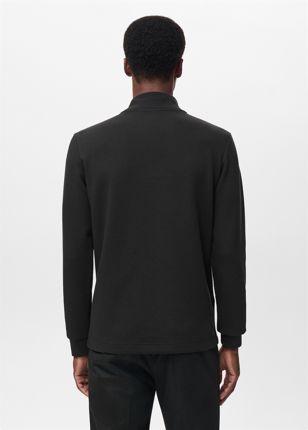 Long-sleeved t-shirt with perkins neck