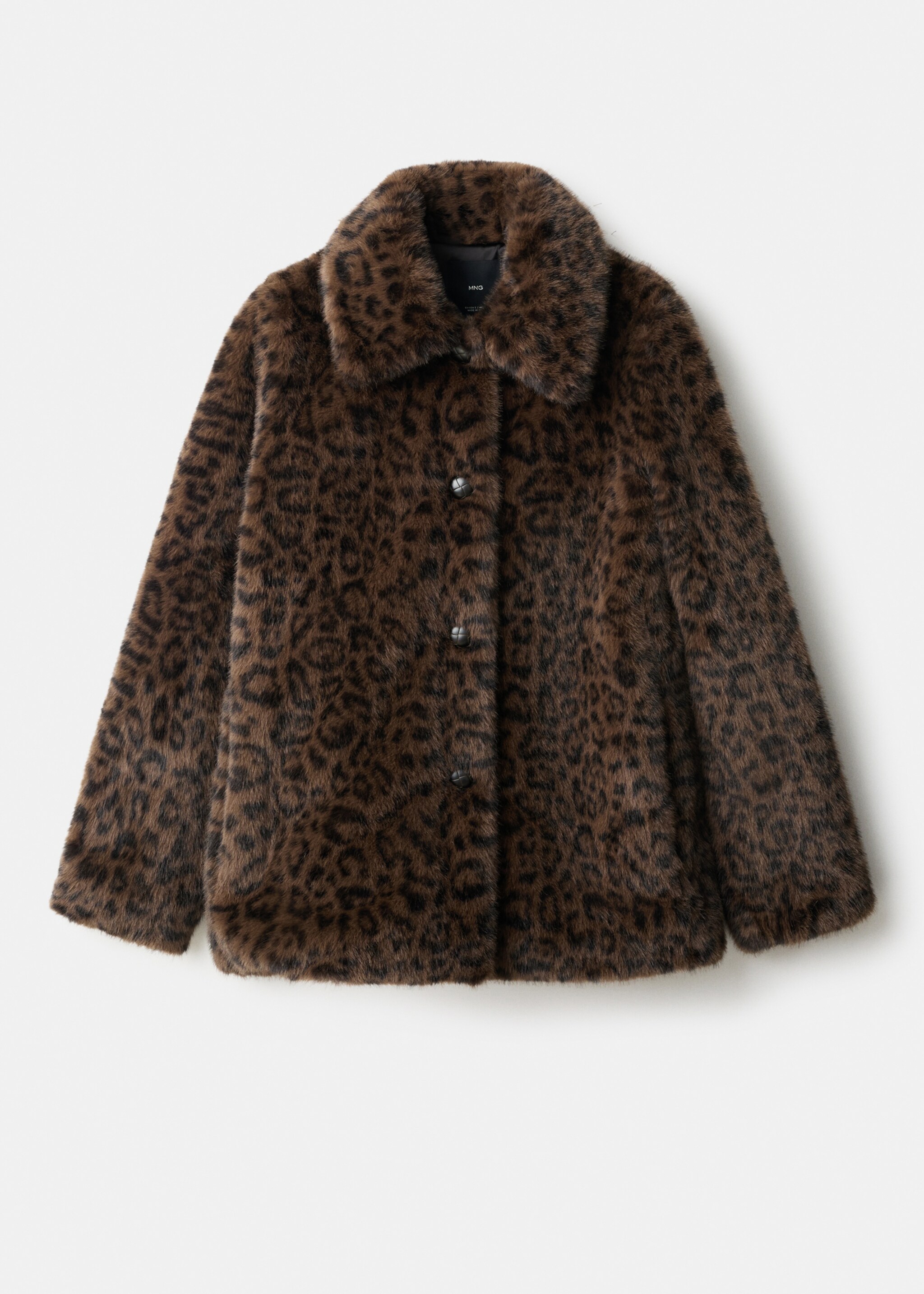 Fellmantel mit Leoparden-Muster - Artikel ohne Model, Braun. Ref: 17088280-00.