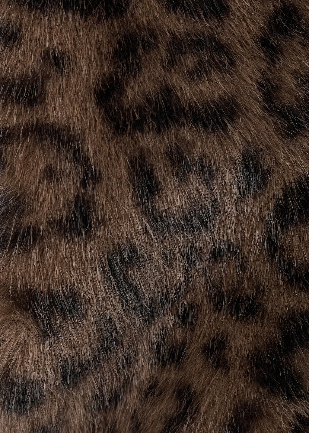 Leopard-print fur-effect coat