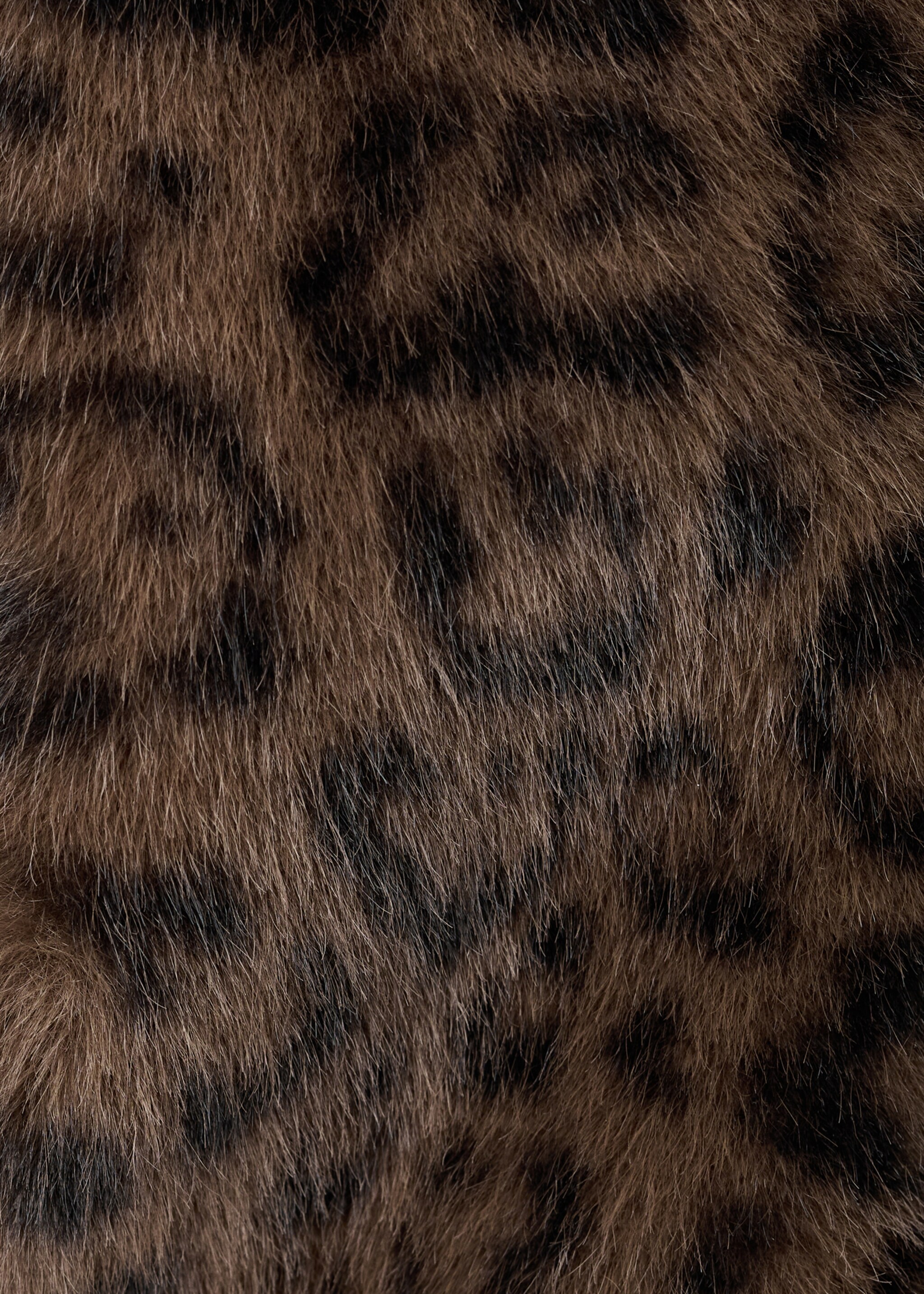 Fellmantel mit Leoparden-Muster - Detail des Artikels 0, Braun. Ref: 17088280-00.