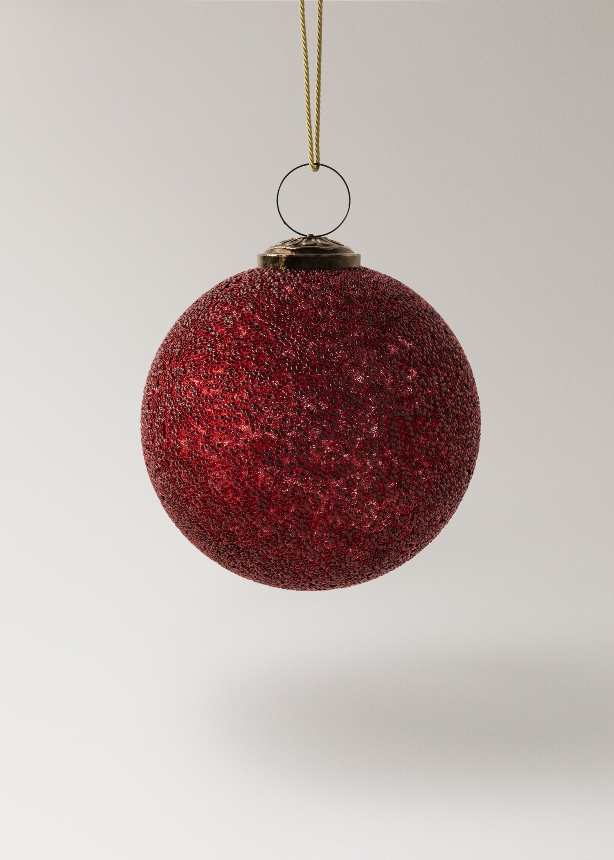 Glitter tree decorations - Details of the article 1, Maroon. Ref: 17088281-00.
