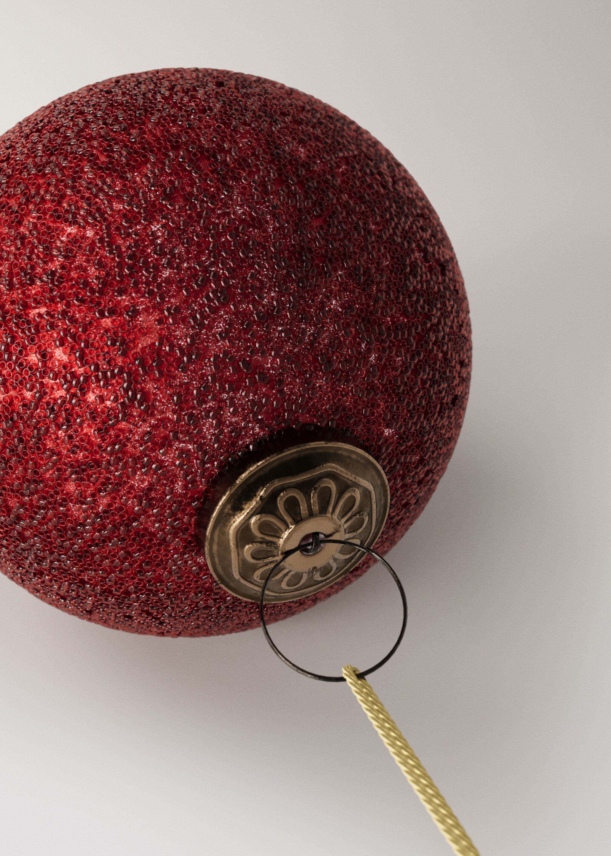 Glitter tree decorations - Details of the article 2, Maroon. Ref: 17088281-00.