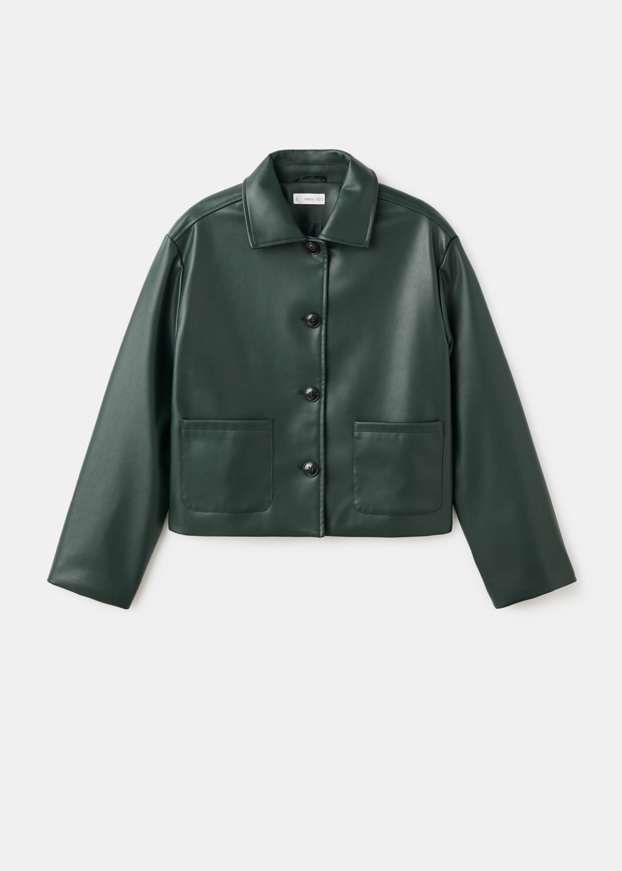 Veste en similicuir - Article sans modèle, Vert. Ref: 17088282-00.