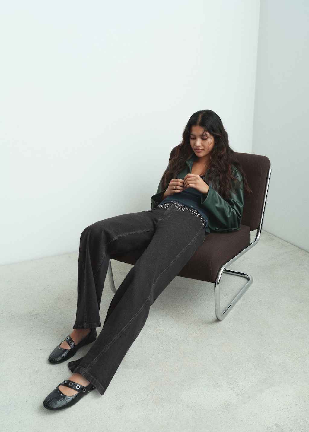 Leather-effect biker jacket