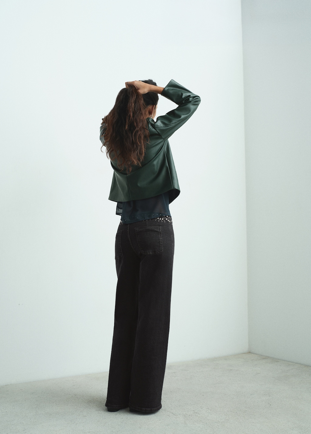 Leather-effect biker jacket