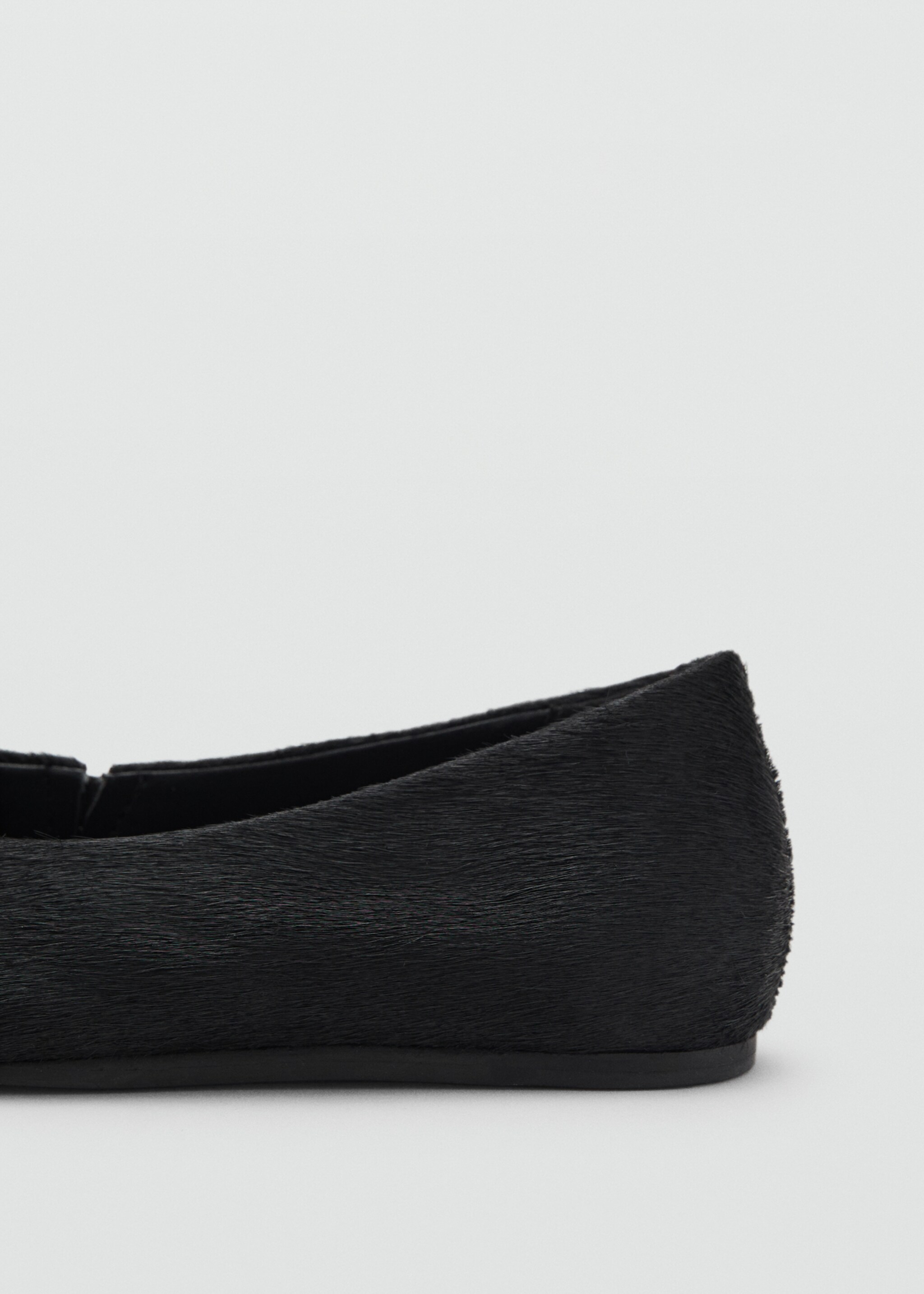 Leather and fur-effect shoes - Details of the article 1, Black. Ref: 17088283-00.