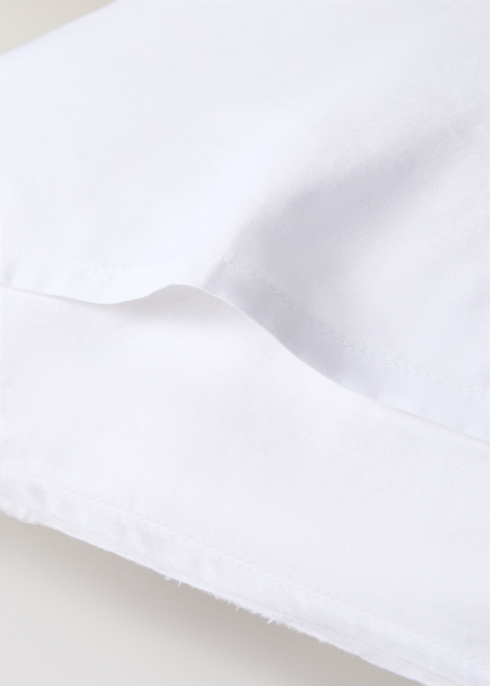 Funda almohada algodón satén 300 hilos bordado punto cruz 50x75cm - Detalle del artículo 2, Blanco roto. Ref: 17088286-00.