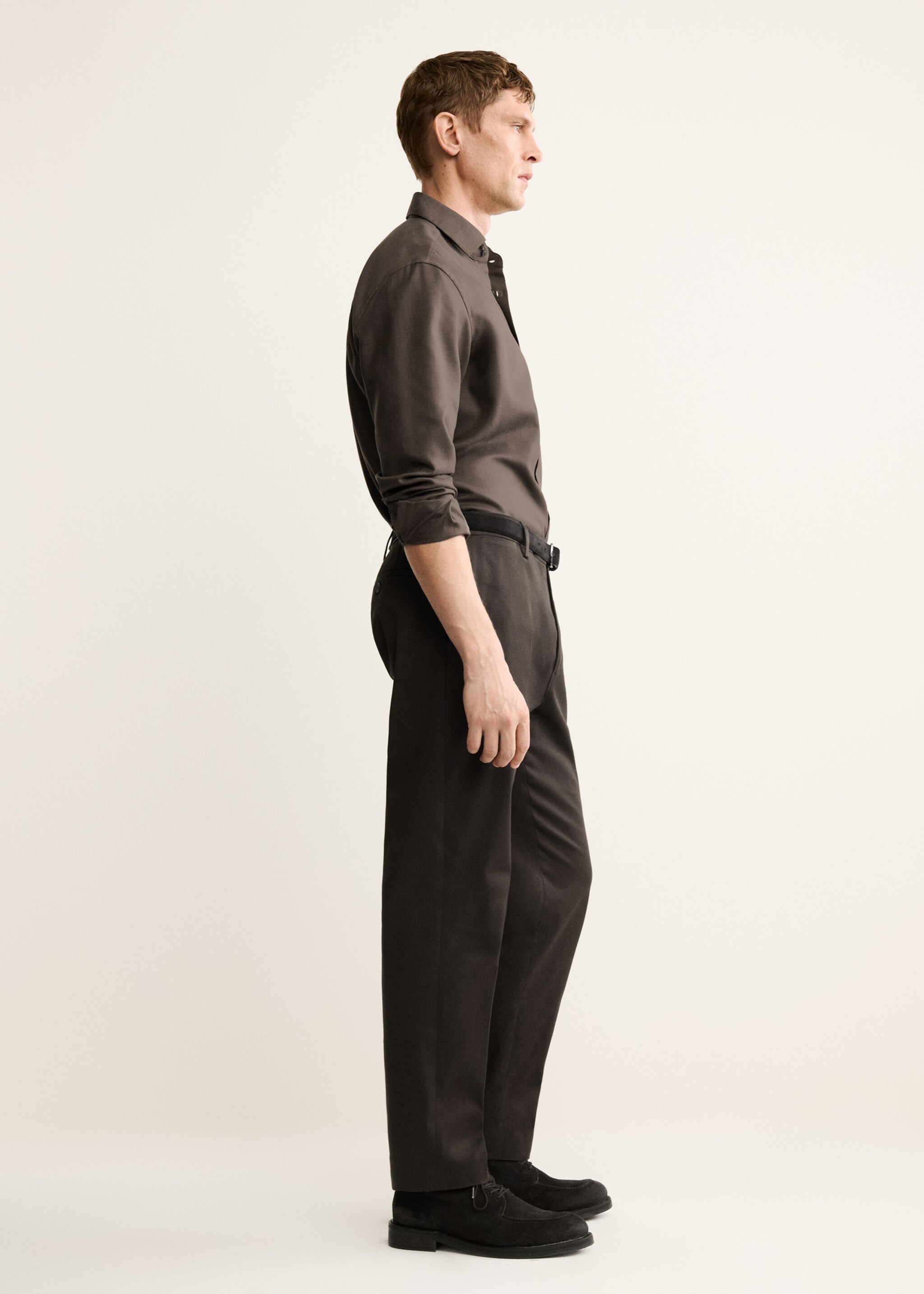 Camisa classic-fit algodón - Detalle del artículo 2, Marrón. Ref: 17088288-00.
