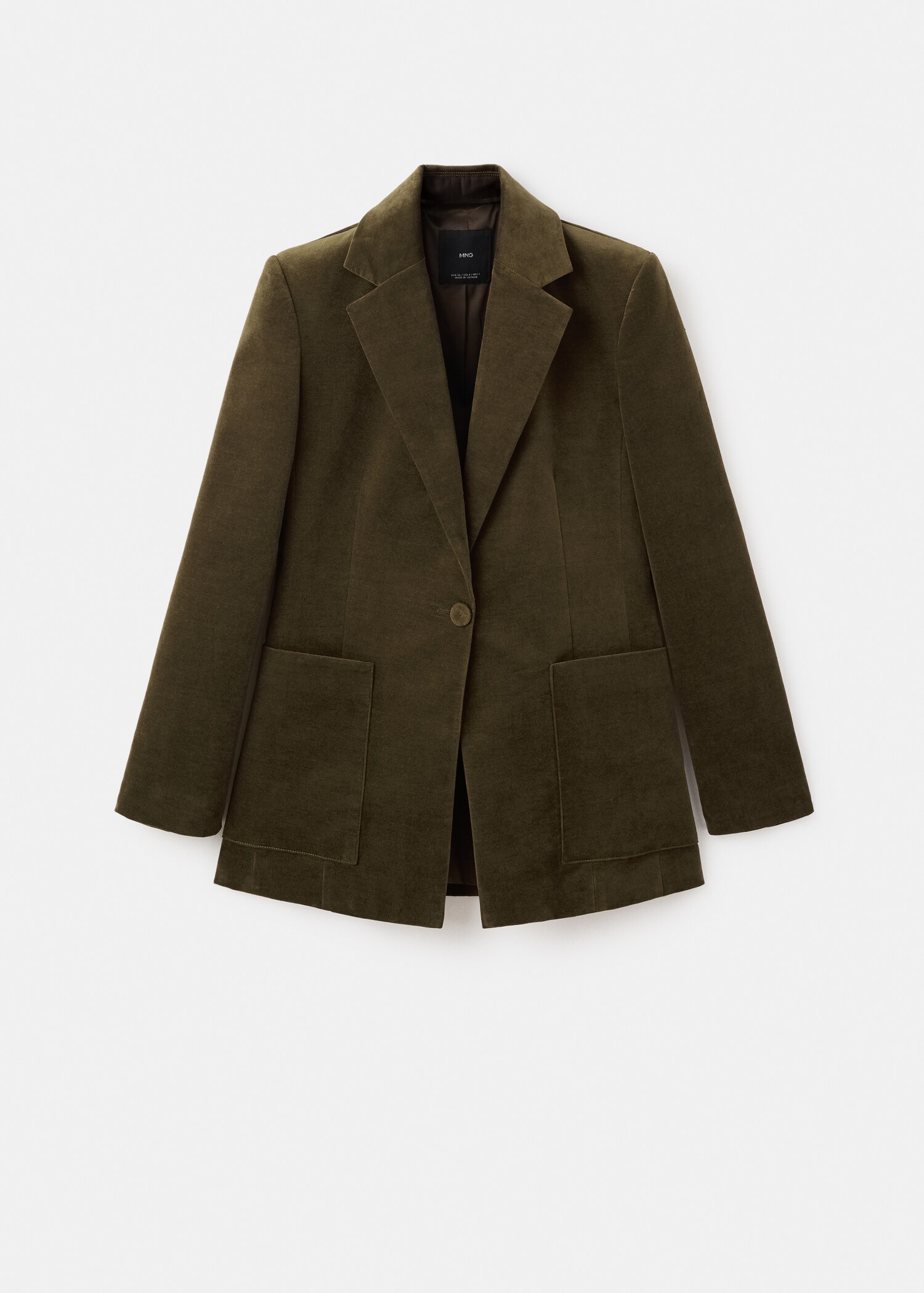 Blazer velvetón bolsillos - Artículo sin modelo