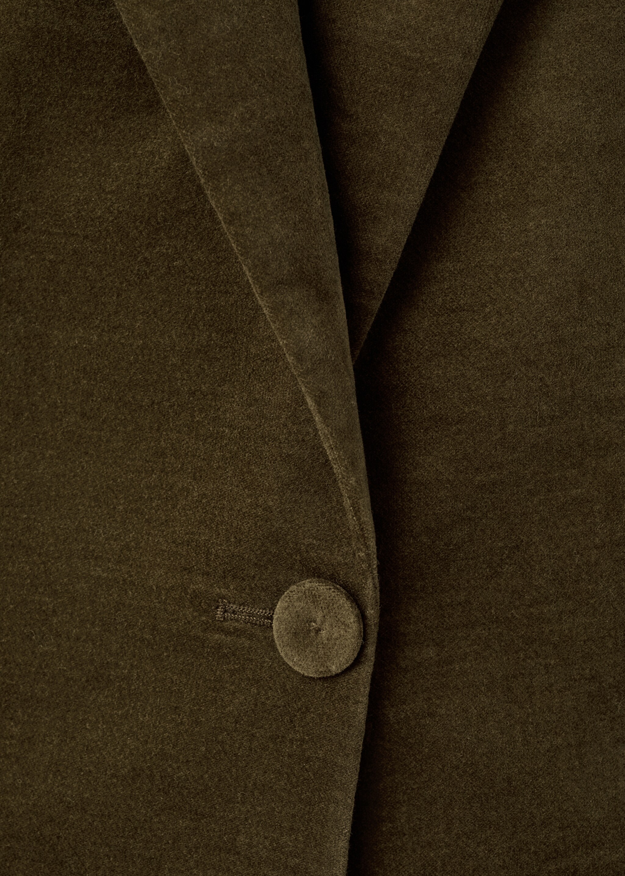 Velveteen jacket with pockets - Details of the article 8, Khaki. Ref: 17088636-00.