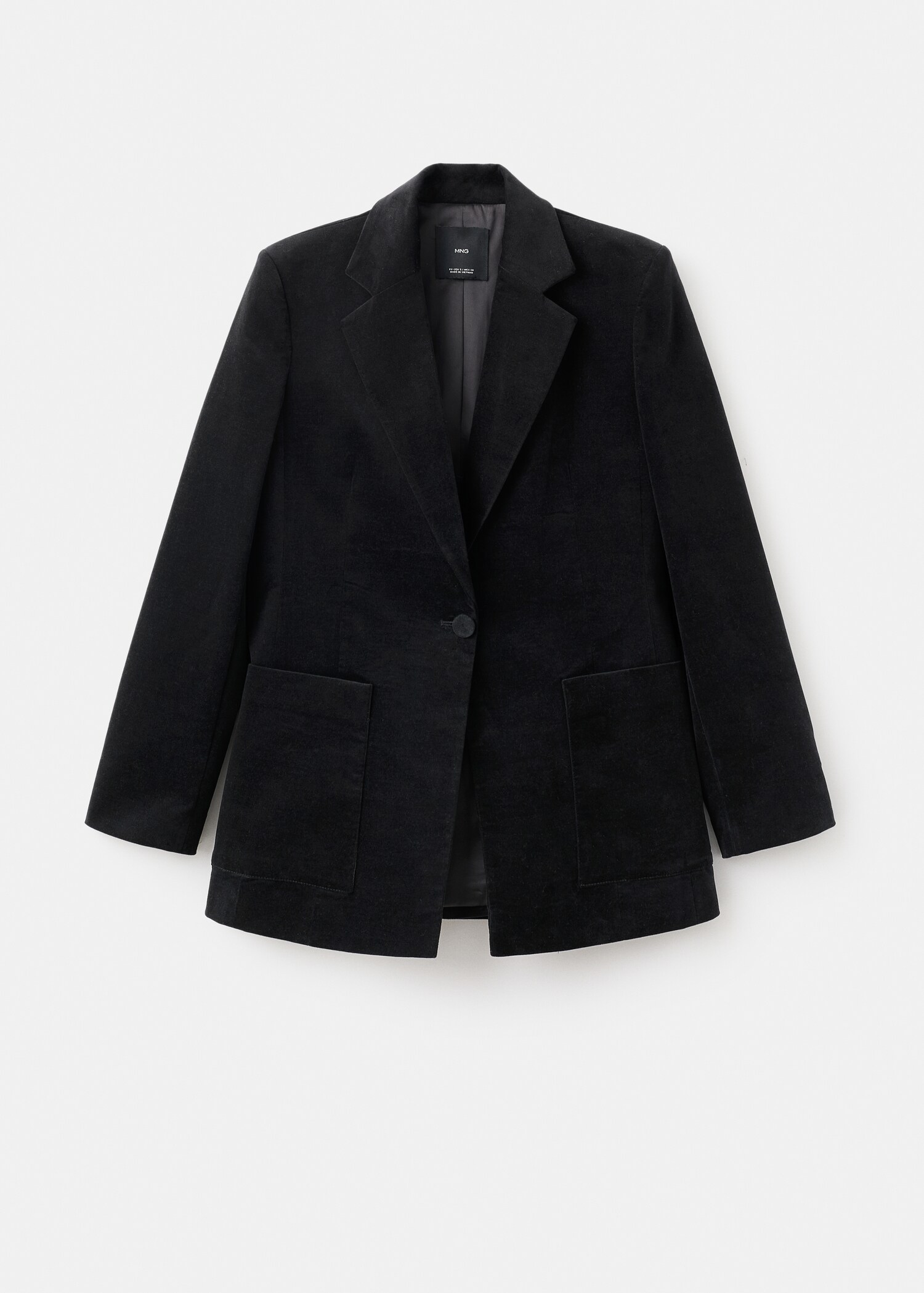 Blazer velvetón bolsillos - Artículo sin modelo