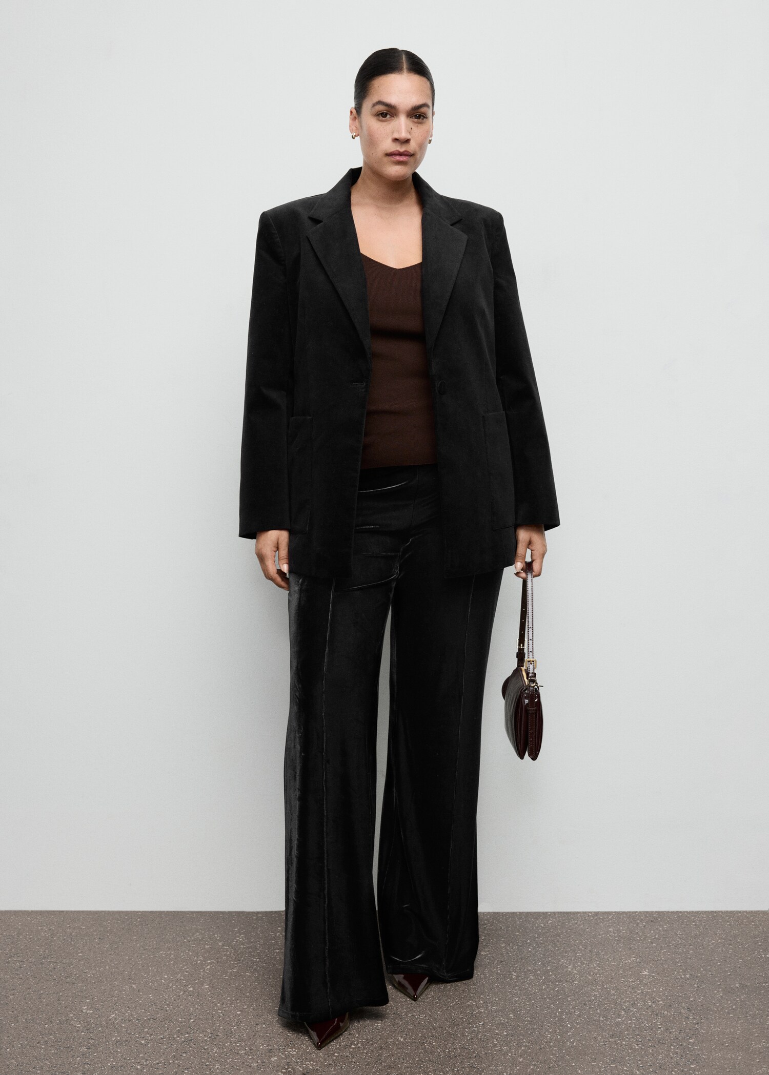 Blazer aus Velveton mit Taschen - Detail des Artikels 3