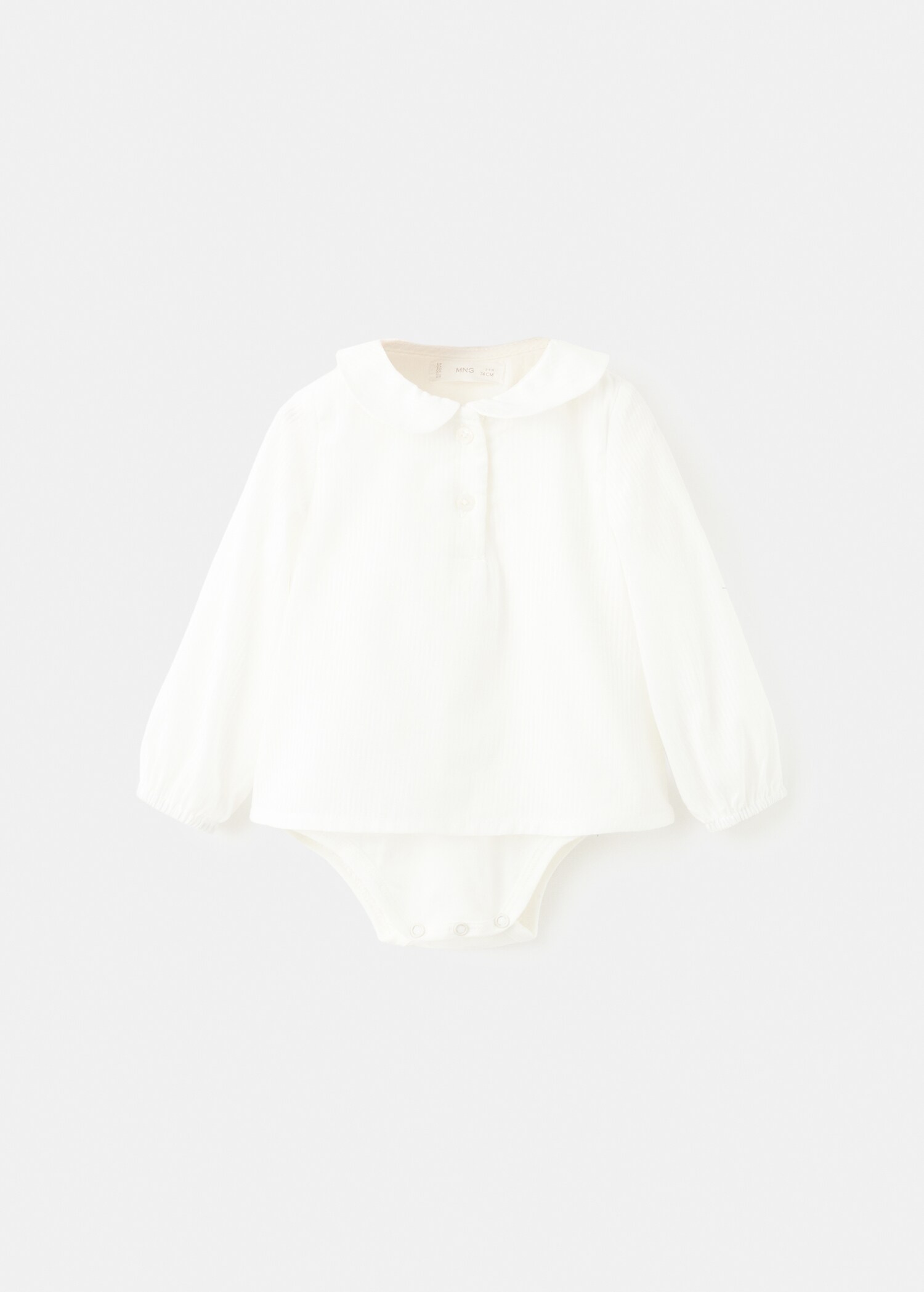 Cotton-blend bodysuit shirt - Article without model