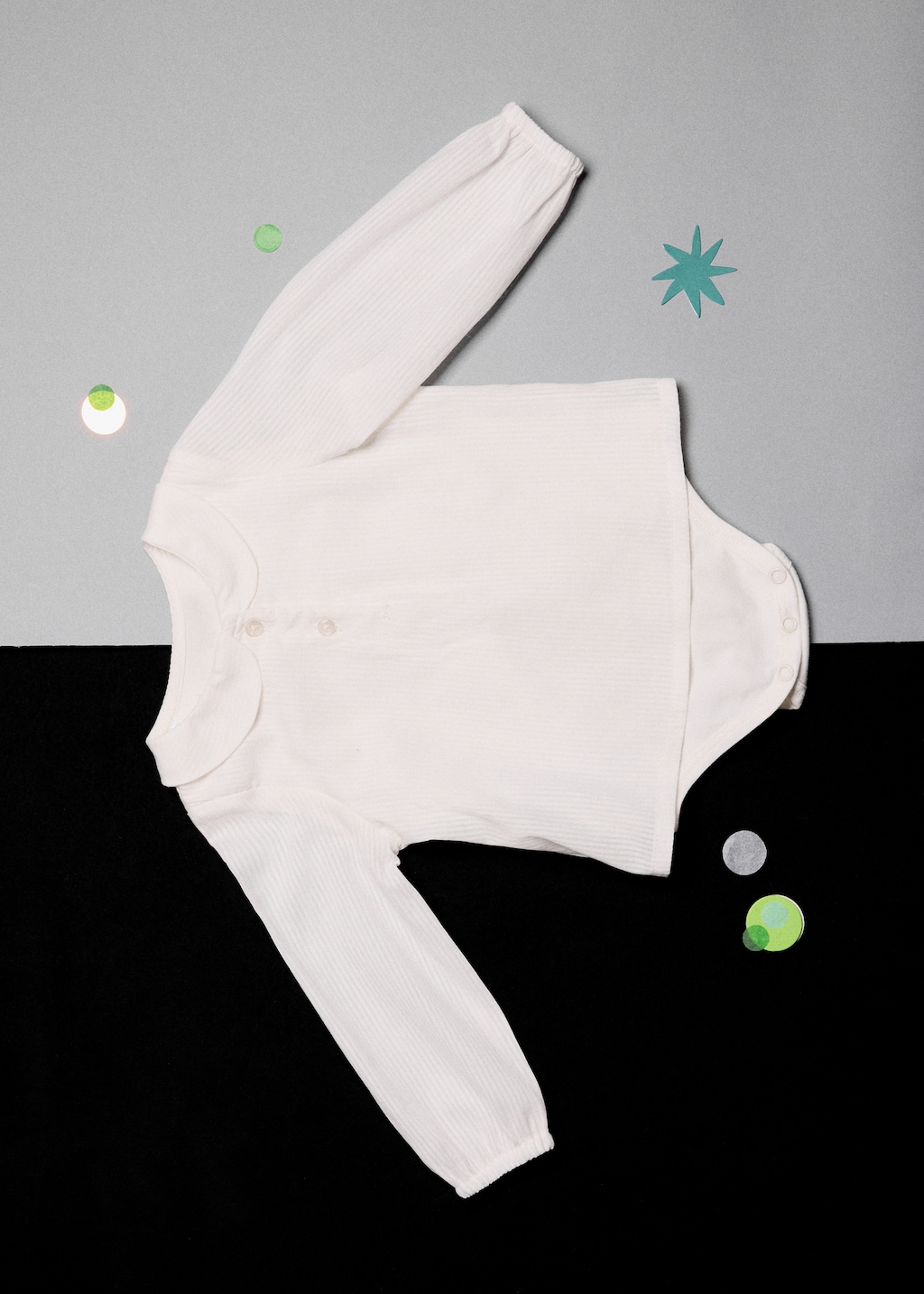 Cotton-blend bodysuit shirt