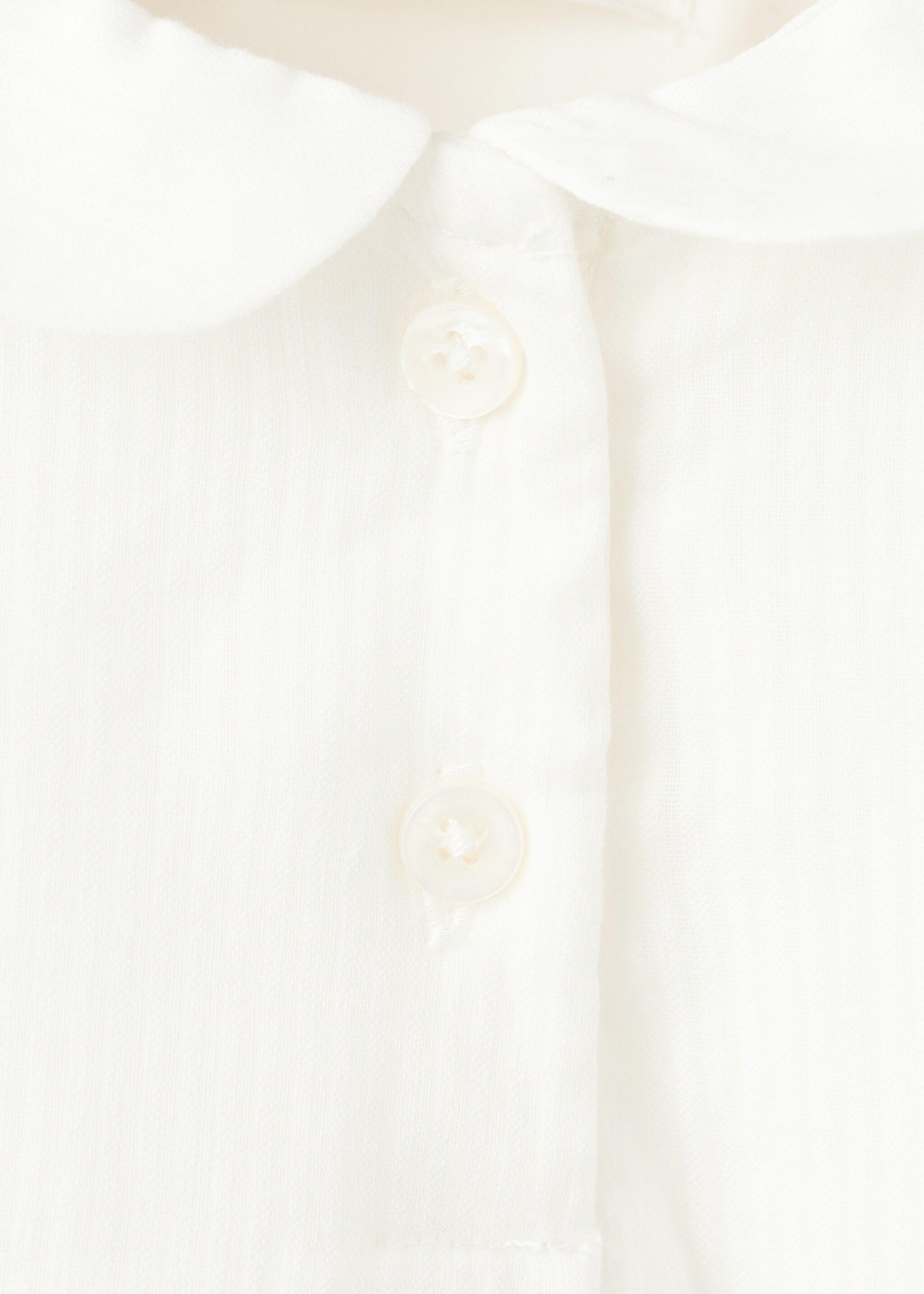 Cotton-blend bodysuit shirt - Details of the article 8, Off White. Ref: 17088637-00.
