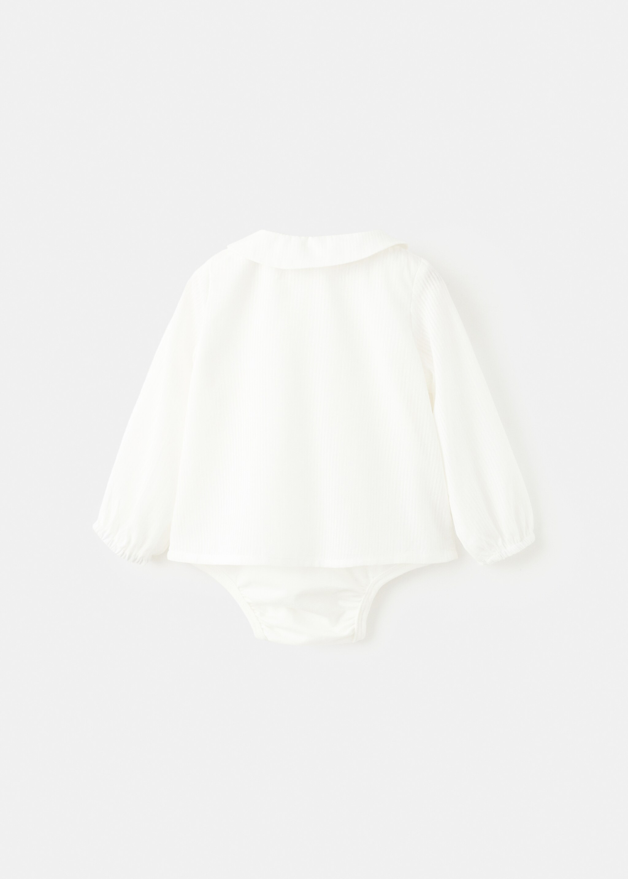 Cotton-blend bodysuit shirt - Reverse of the article, Off White. Ref: 17088637-00.