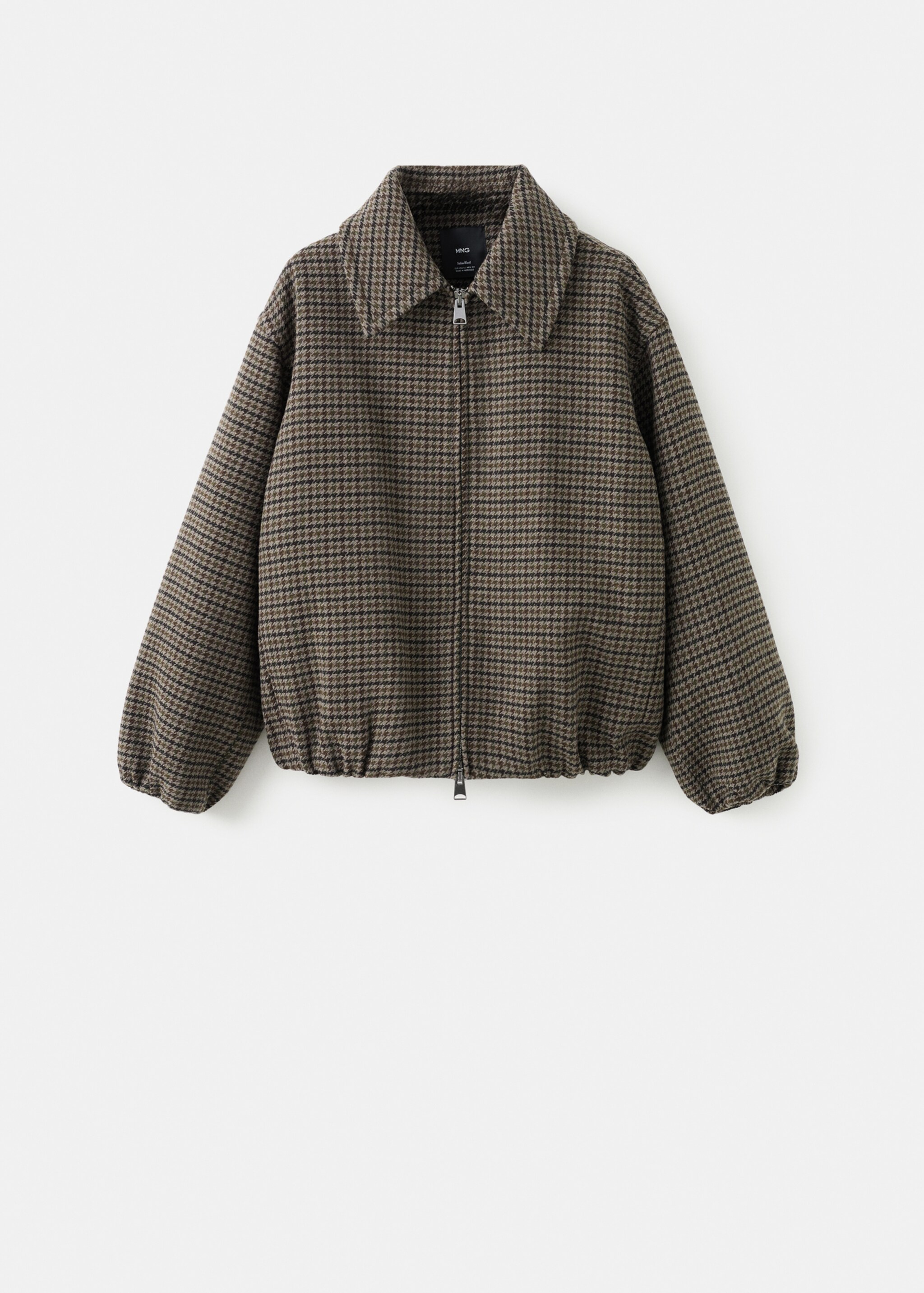 Veste laine pied-de-poule - Article sans modèle, Marron. Ref: 17088640-00.