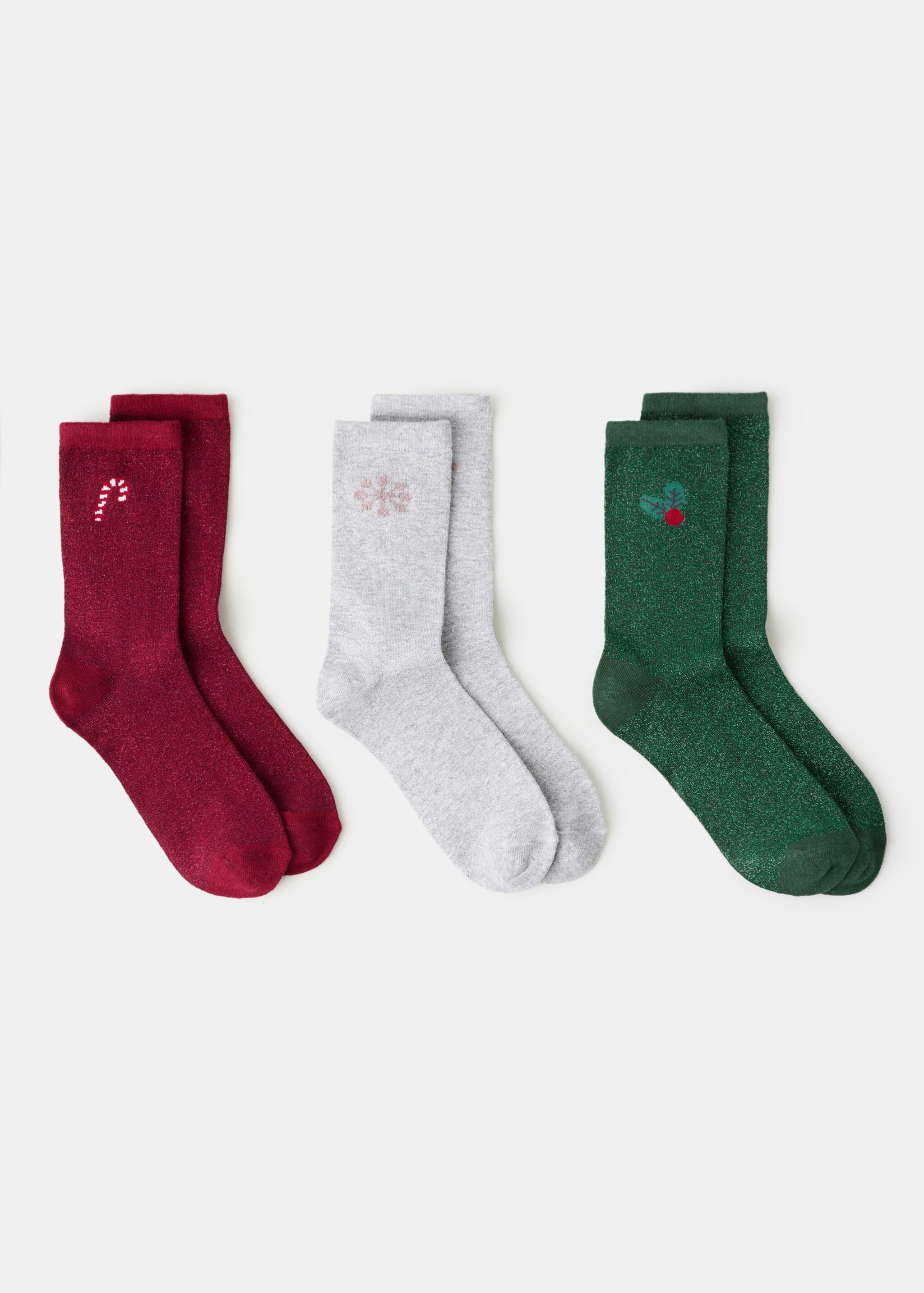 Pack of 3 Christmas socks - Товар без моделі, Червоний. Ref: 17089093-00.