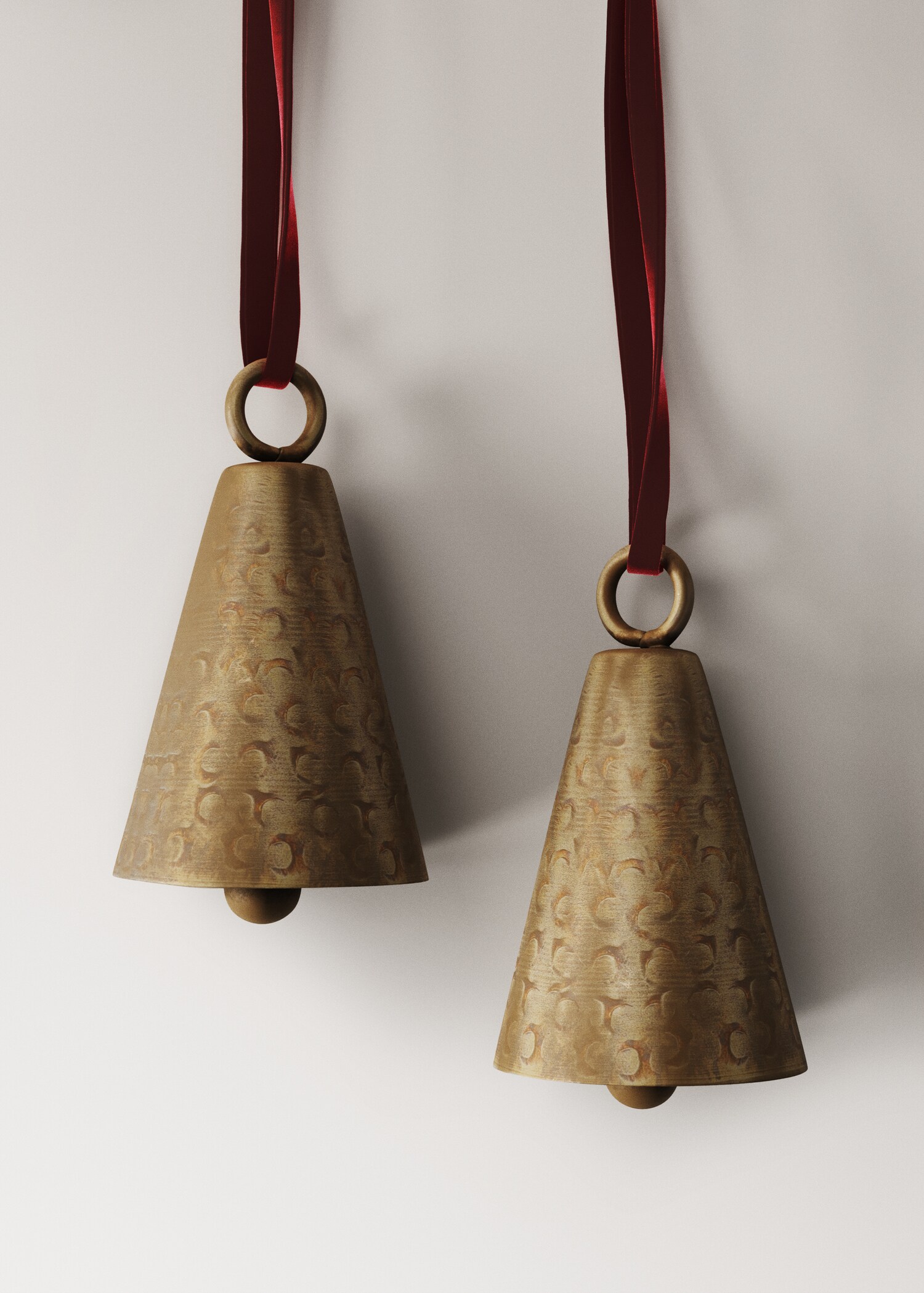 Set of bell-shaped tree decorations - Article without model