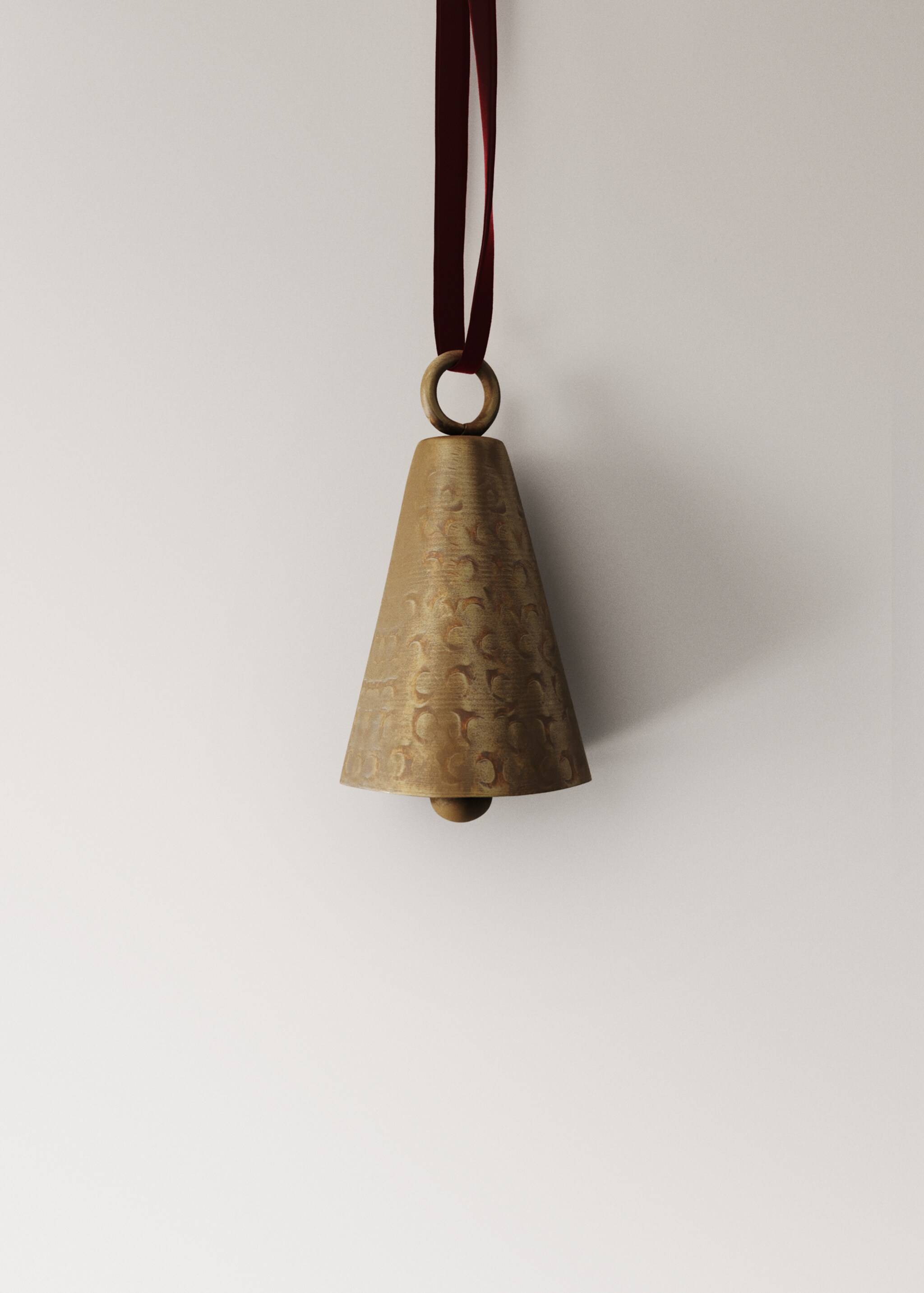 Set of bell-shaped tree decorations - Details of the article 1, Gold. Ref: 17089094-00.