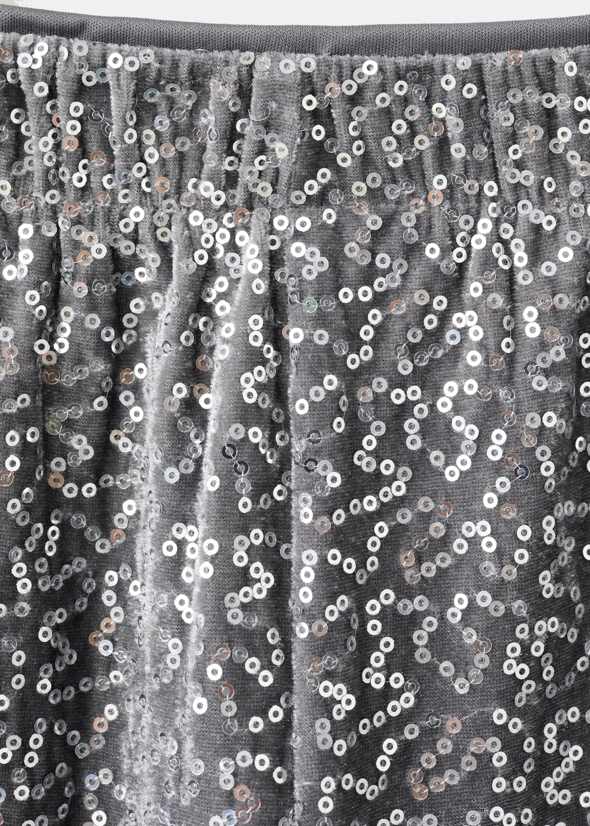 Culotte sequin trousers - Details of the article 8, Silver. Ref: 17089095-00.