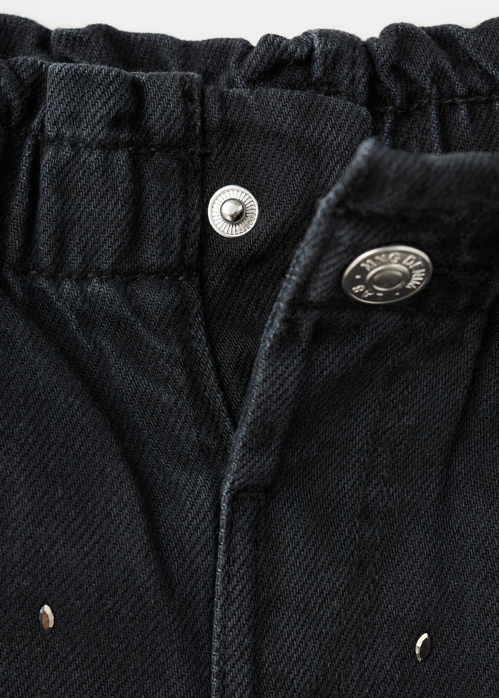 Straight jeans with rhinestone detail