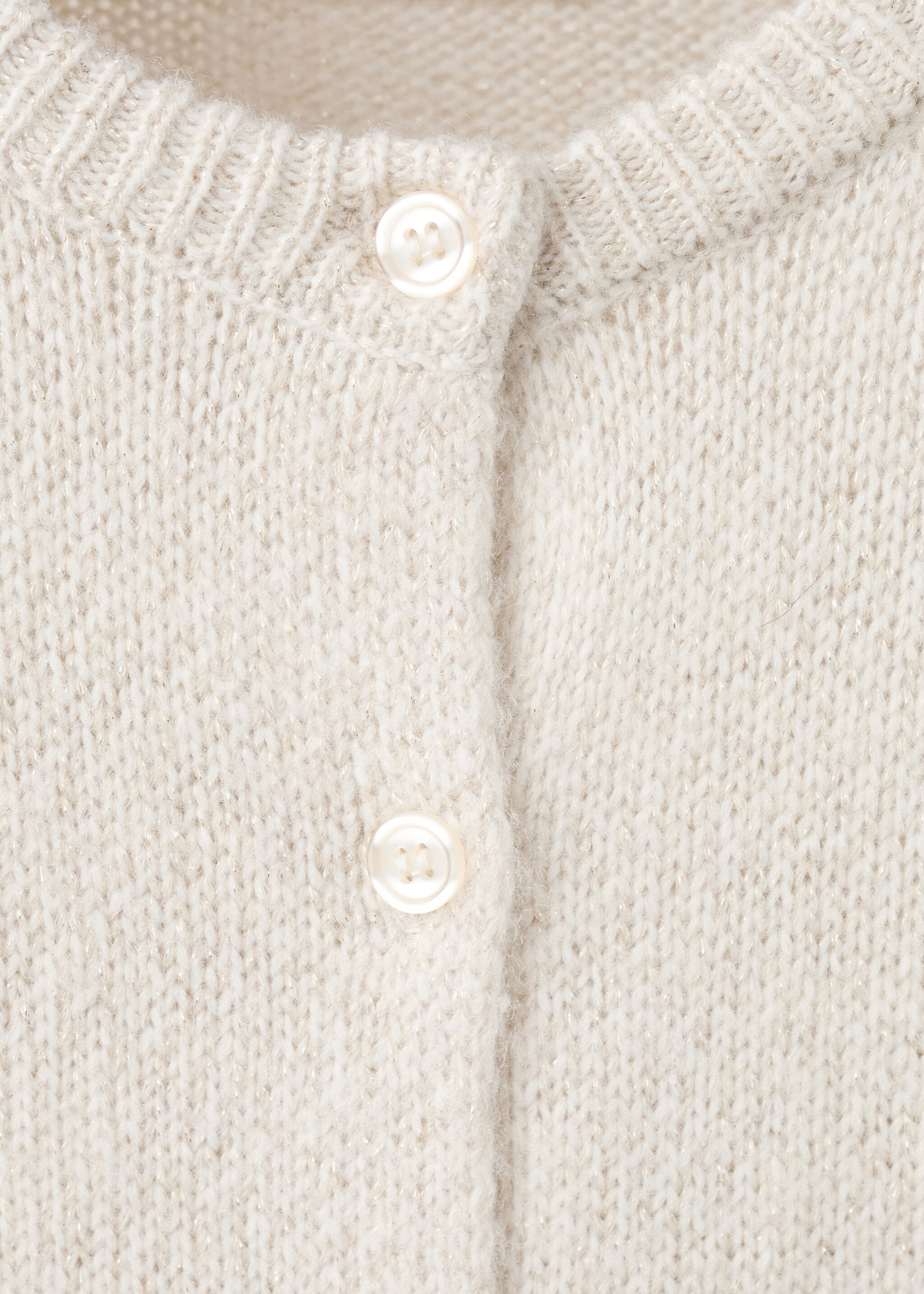 Cardigan shine - Details of the article 0, Ecru. Ref: 17089102-00.