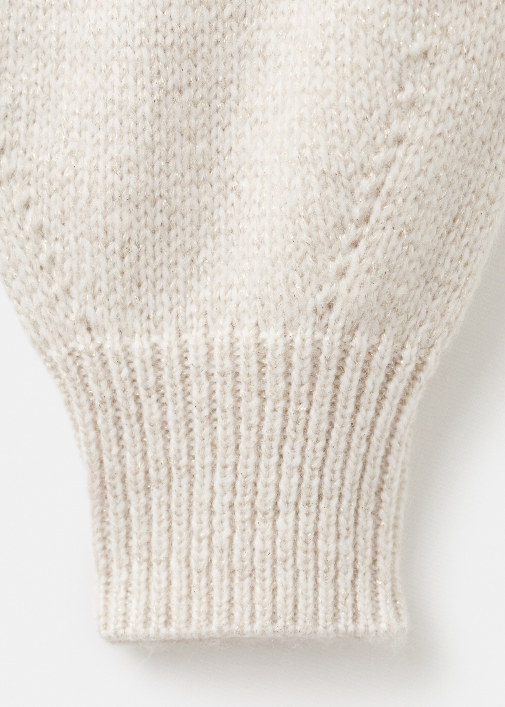 Cardigan shine - Details of the article 8, Ecru. Ref: 17089102-00.